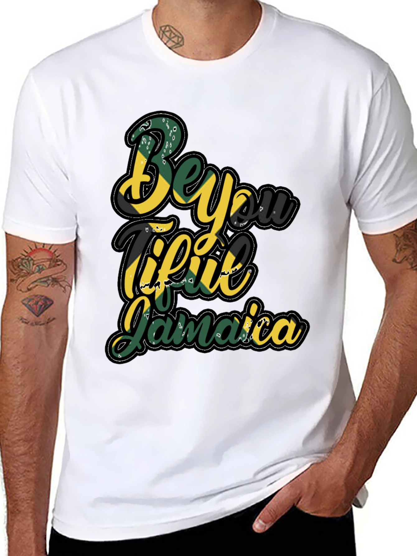 Beyoutiful Jamaica Graphic Tee - Black