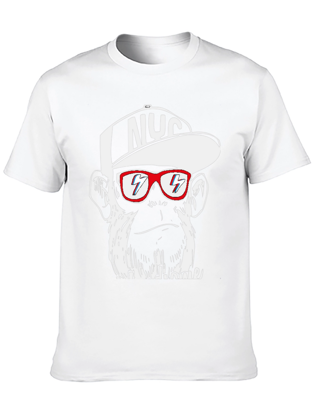 Cool Monkey Graphic Tee - Black Crewneck