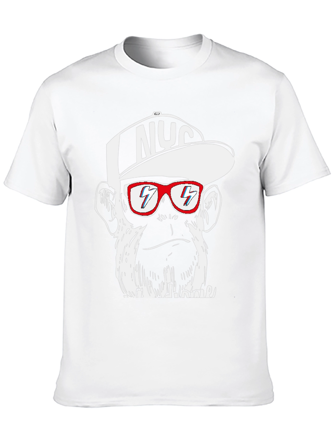 Cool Monkey Graphic Tee - Black Crewneck