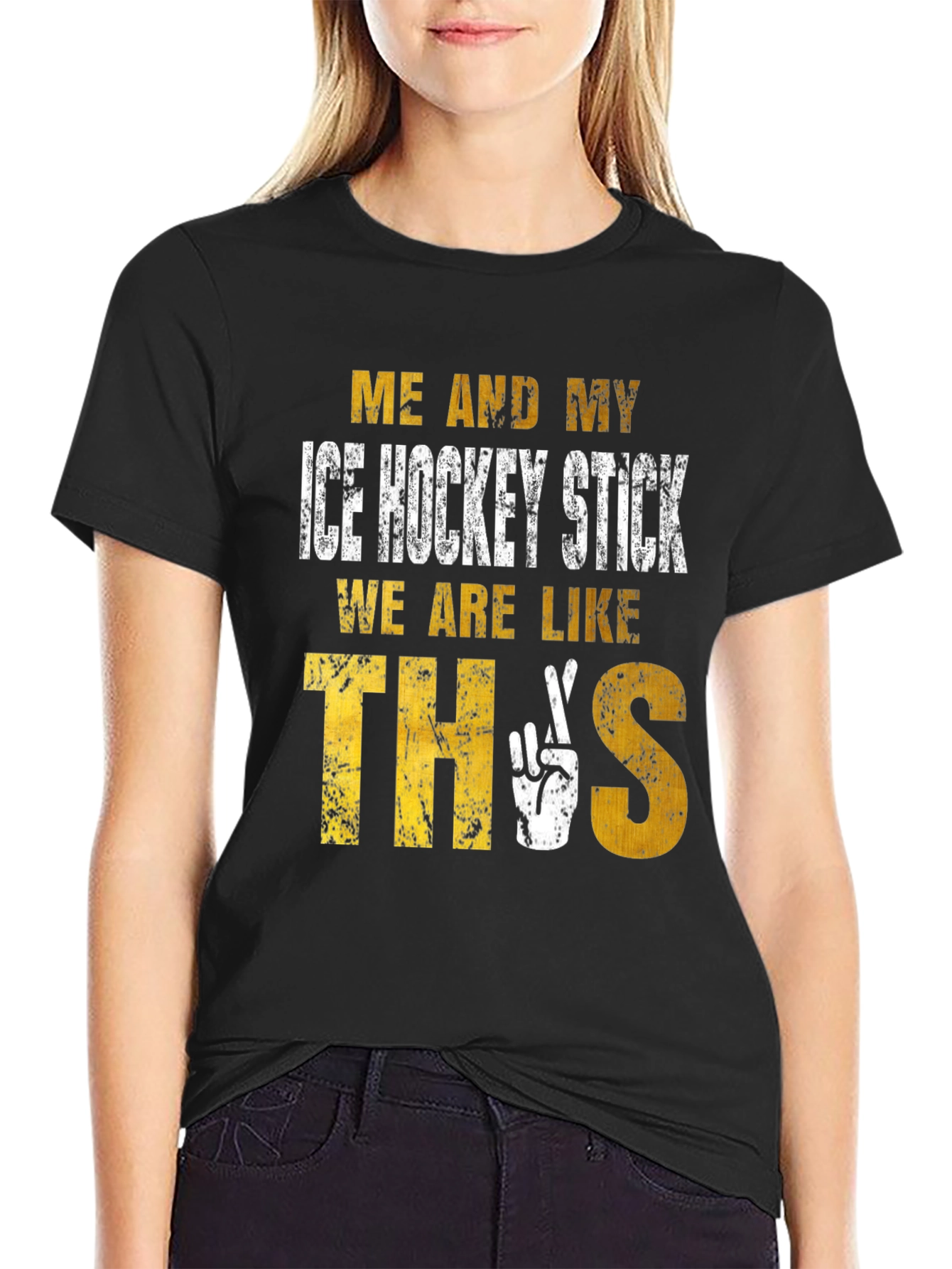 Ice Hockey Stick T-Shirt - Me and My Stick Are Like This