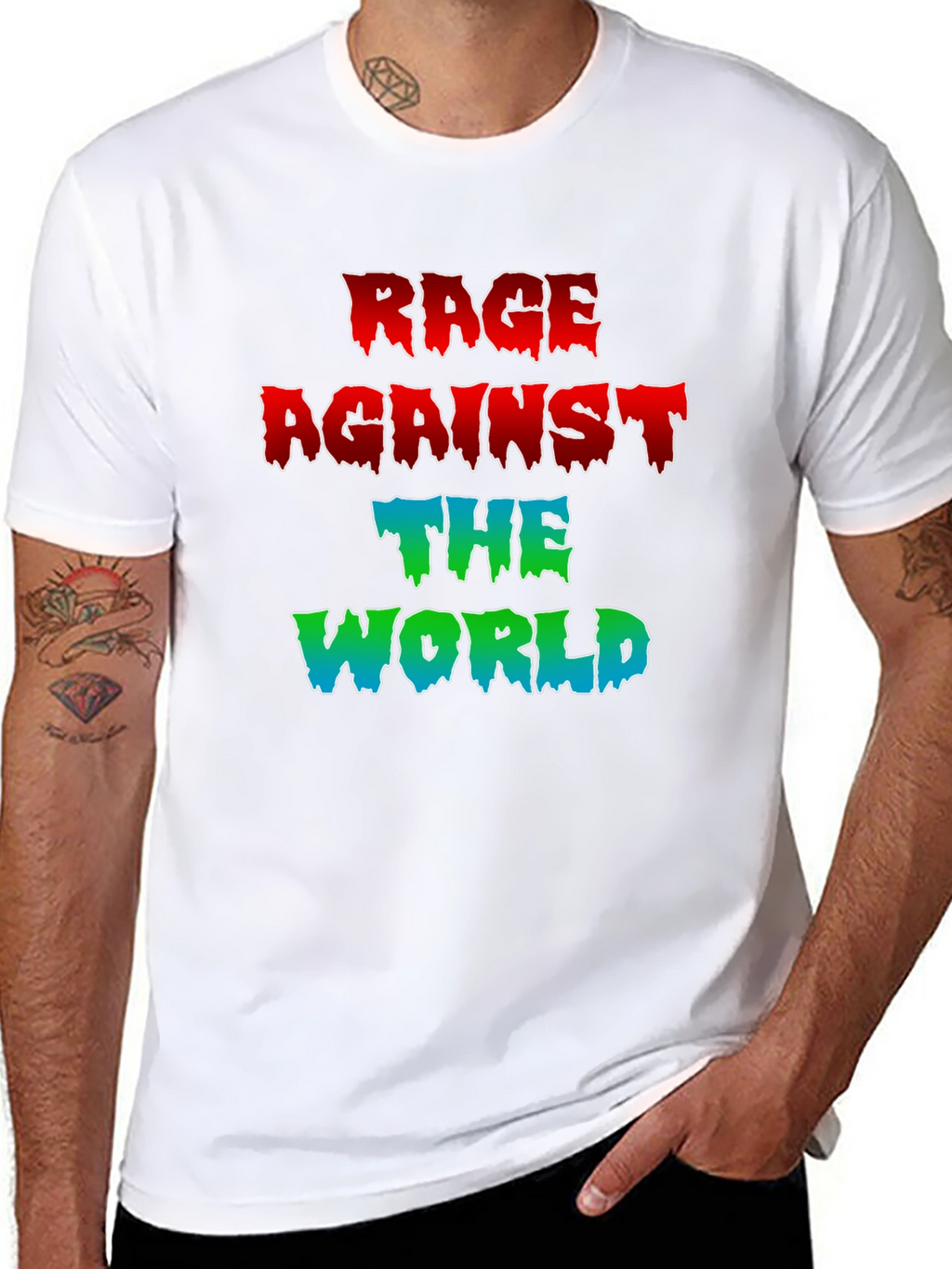Rage Against The World Graphic Tee - Black