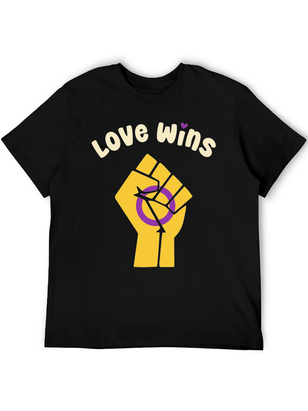 Love Wins Intersex Pride Fist T-Shirt