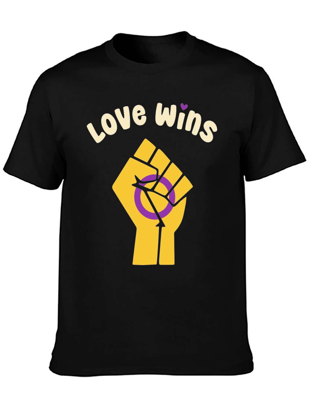 Love Wins Intersex Pride Fist T-Shirt