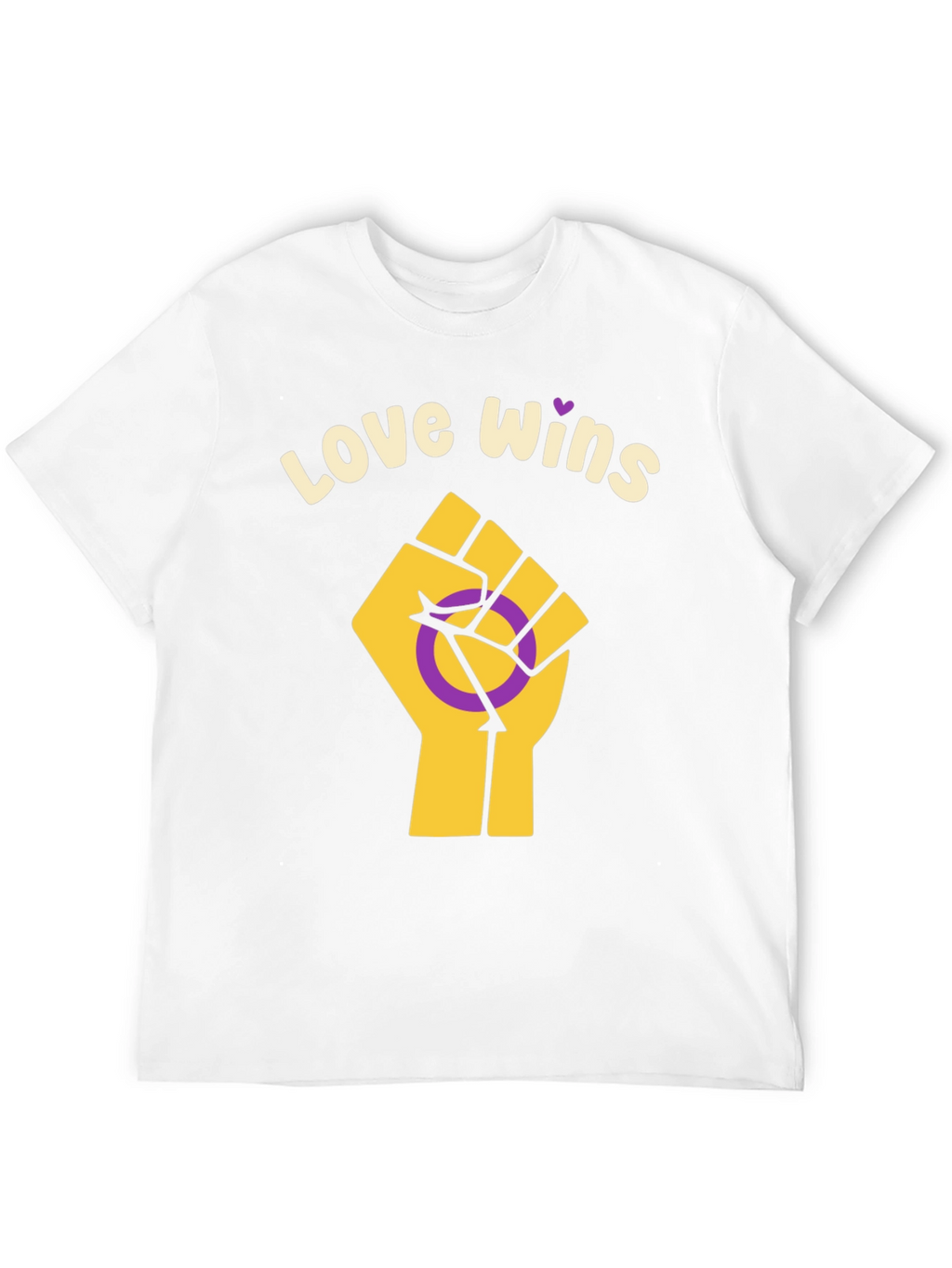Love Wins Intersex Pride Fist T-Shirt