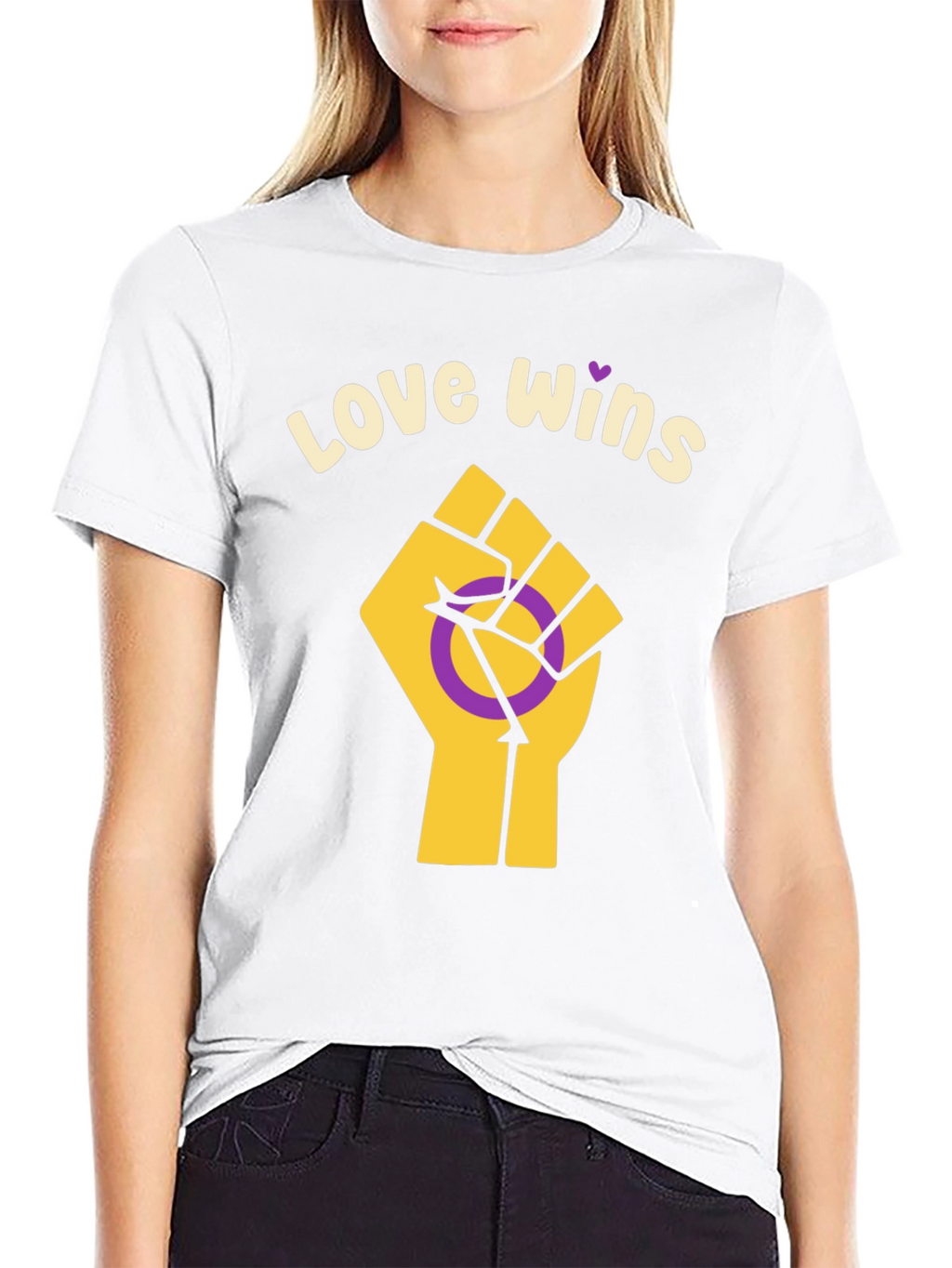 Love Wins Intersex Pride Fist T-Shirt