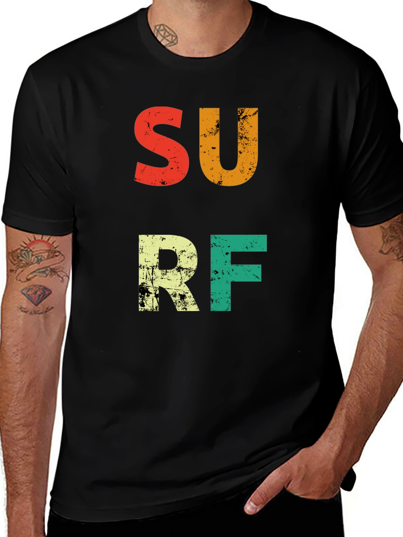 Retro Surf Graphic Tee - Black