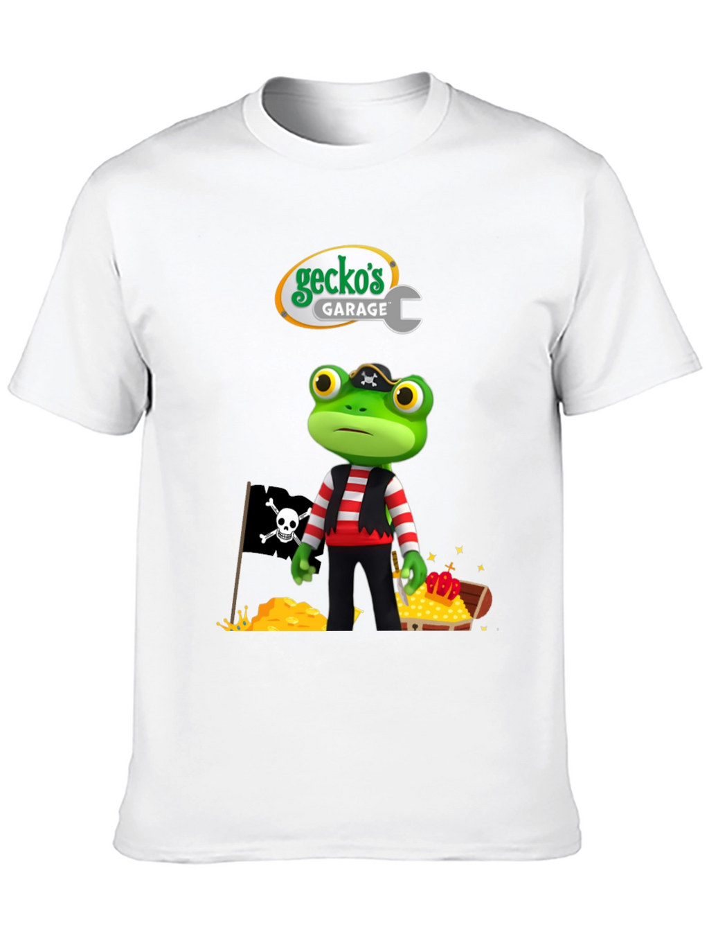 Geckos Garage Pirate Frog T-Shirt - Fun Cartoon Tee