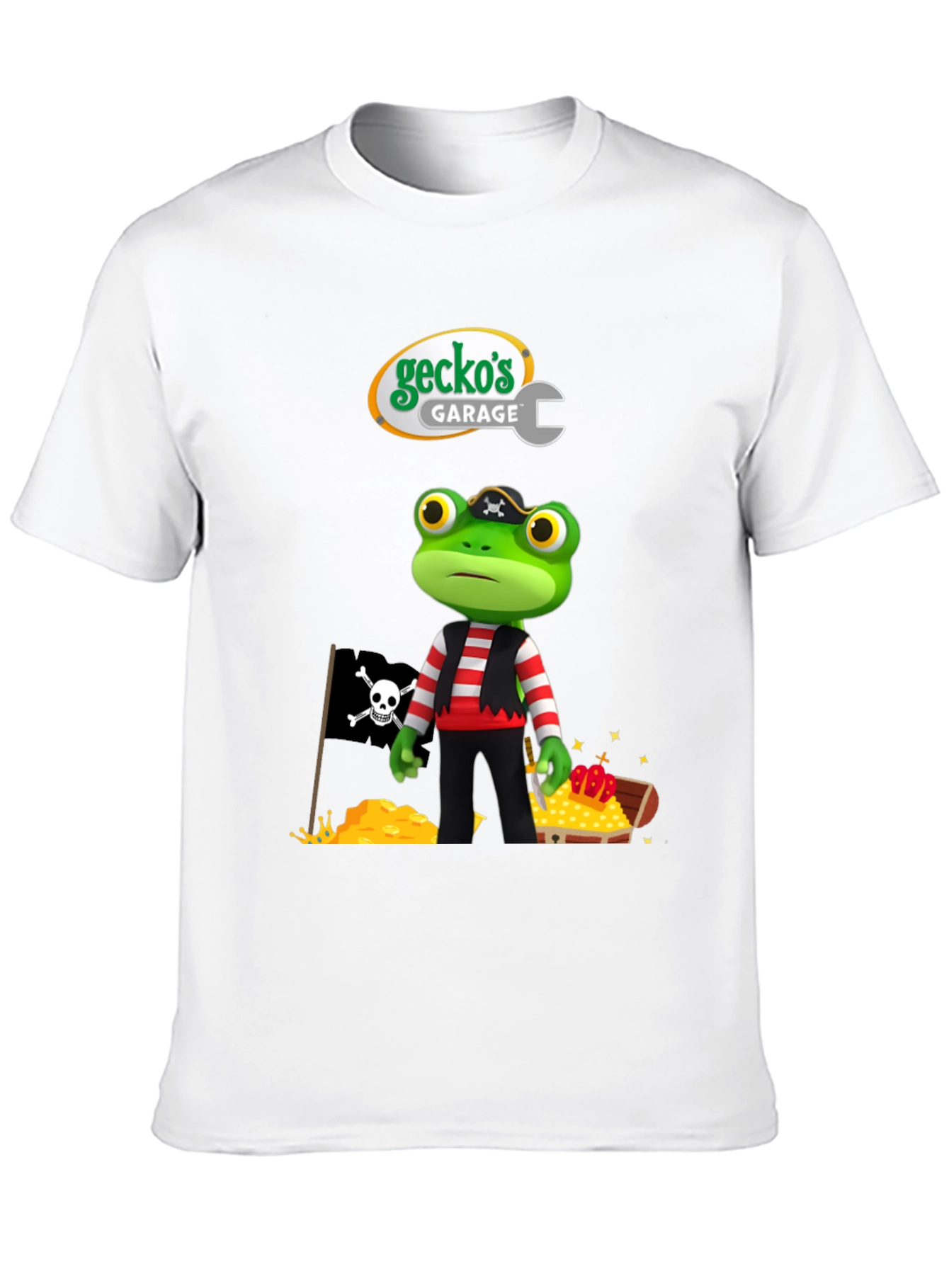 Geckos Garage Pirate Frog T-Shirt - Fun Cartoon Tee