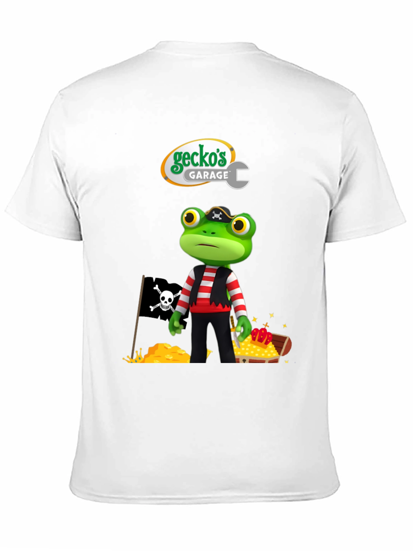 Geckos Garage Pirate Frog T-Shirt - Fun Cartoon Tee