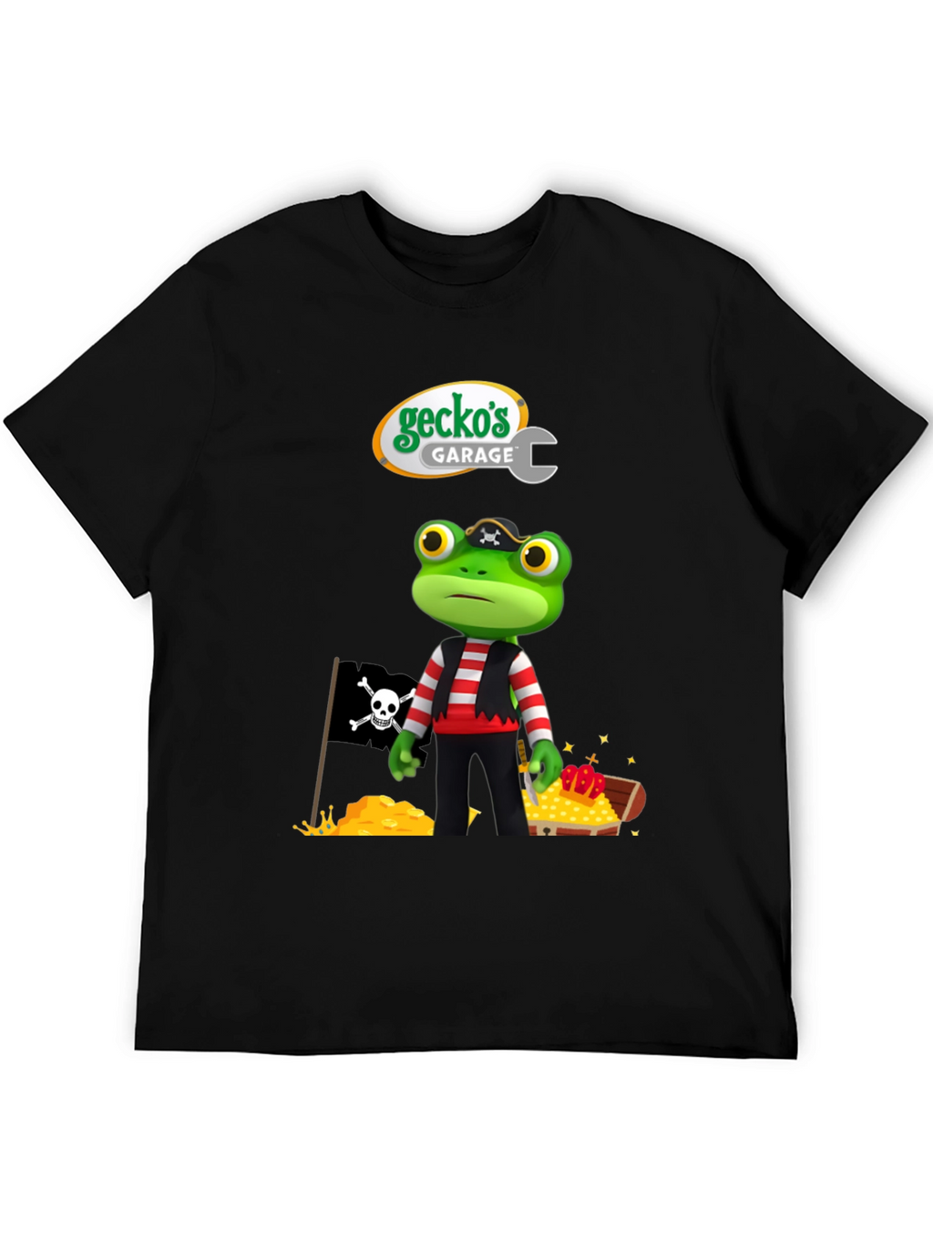 Geckos Garage Pirate Frog T-Shirt - Fun Cartoon Tee