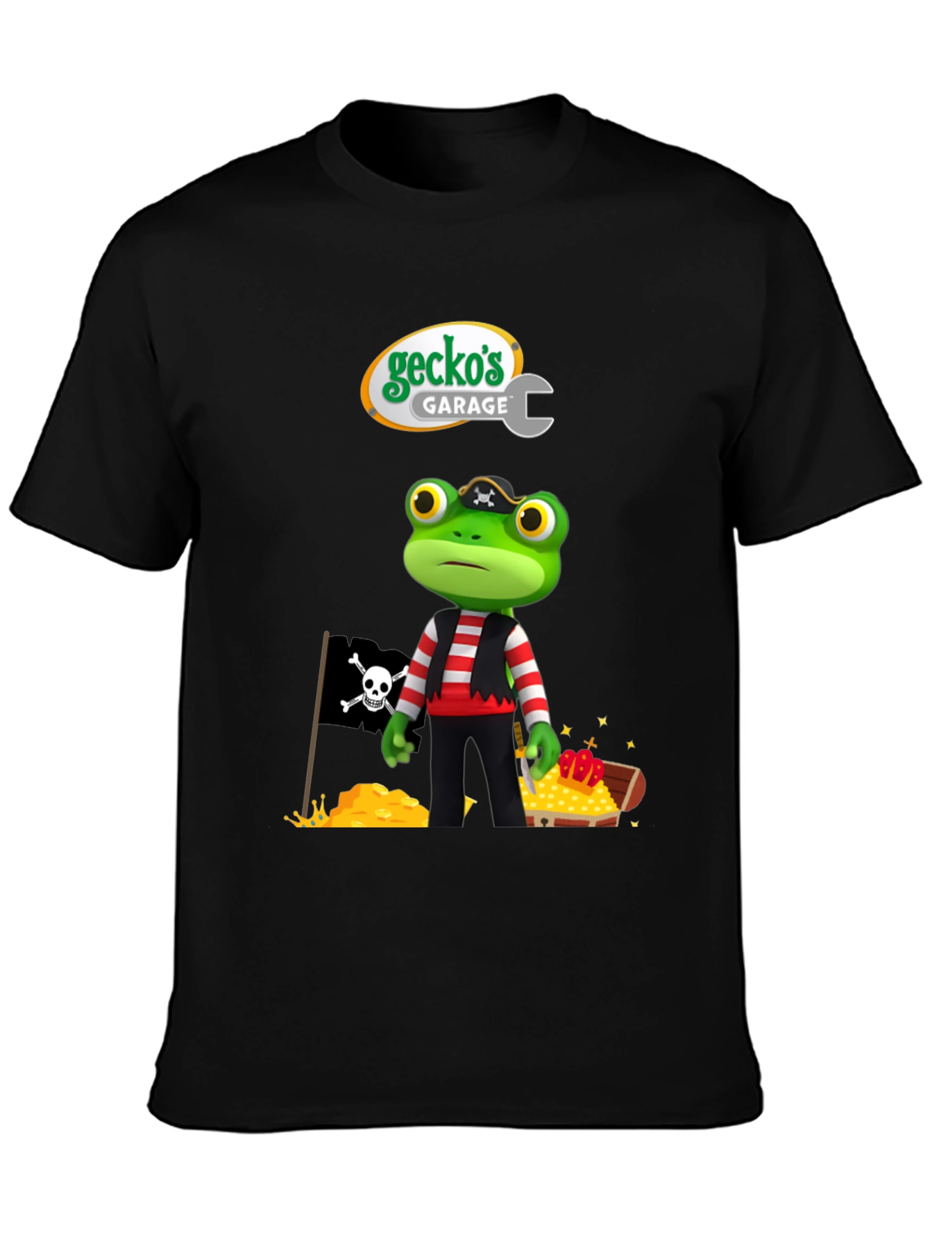 Geckos Garage Pirate Frog T-Shirt - Fun Cartoon Tee