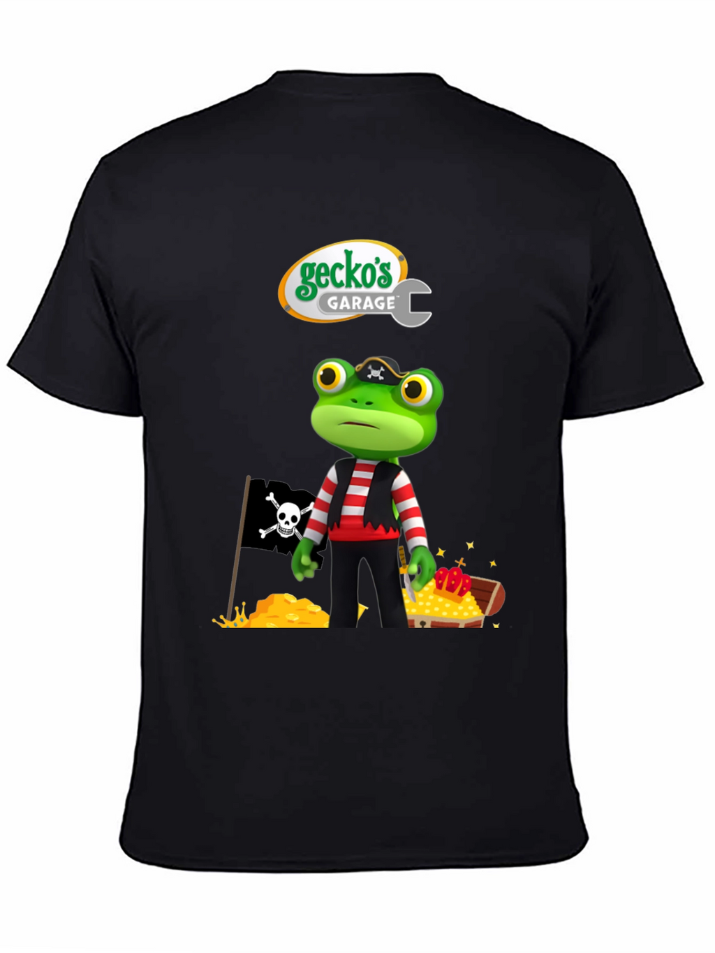 Geckos Garage Pirate Frog T-Shirt - Fun Cartoon Tee