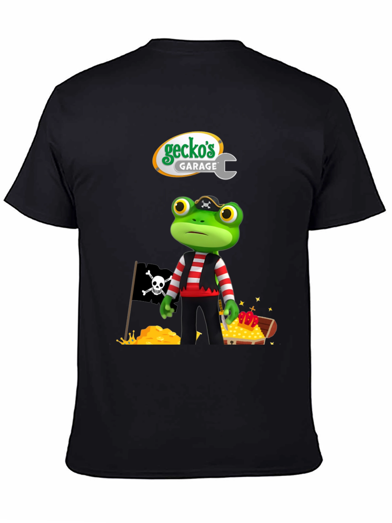 Geckos Garage Pirate Frog T-Shirt - Fun Cartoon Tee