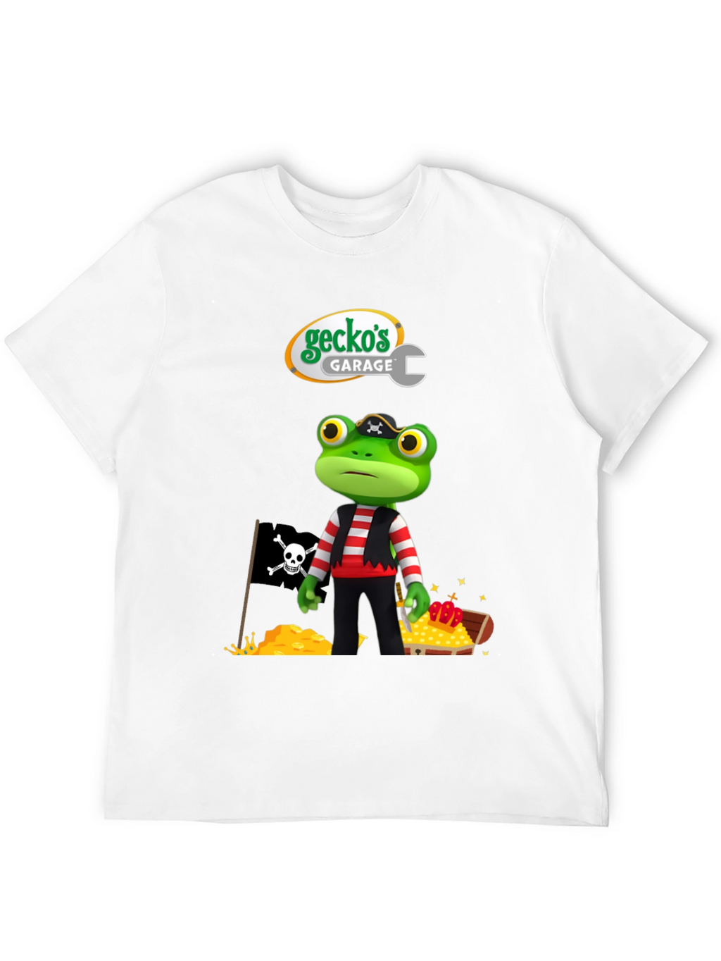 Geckos Garage Pirate Frog T-Shirt - Fun Cartoon Tee