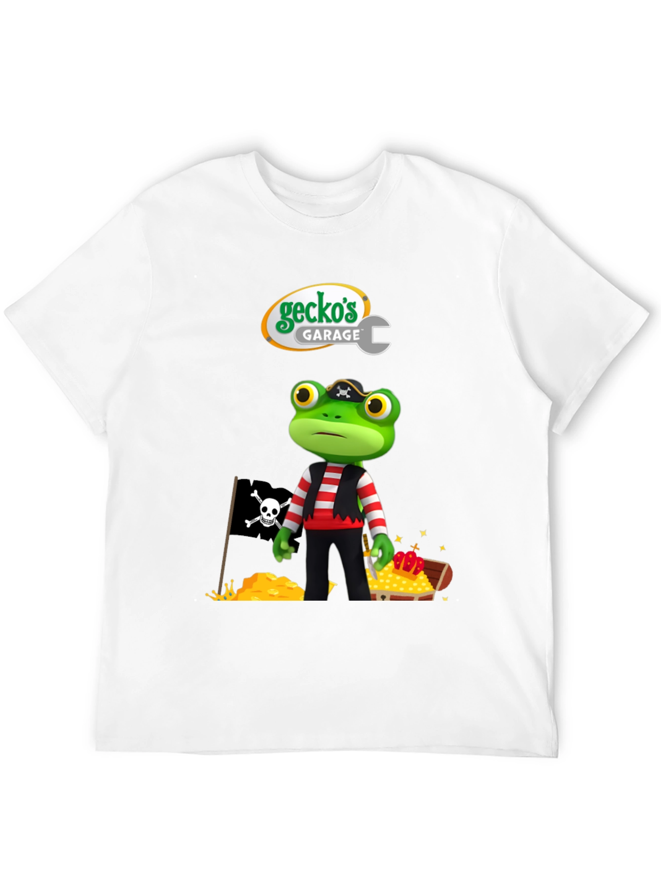 Geckos Garage Pirate Frog T-Shirt - Fun Cartoon Tee
