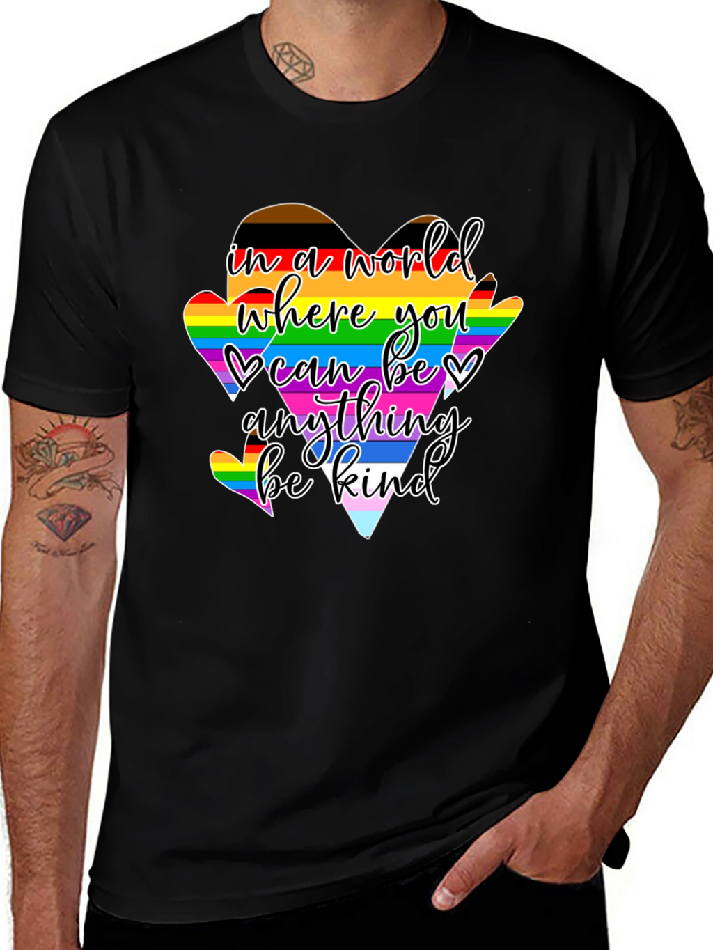 Kindness LGBTQ+ Heart Pride T-Shirt