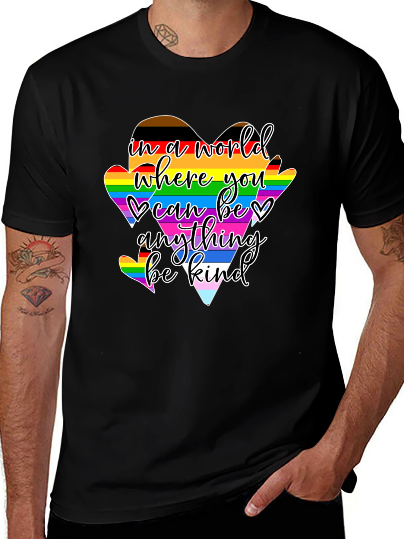 Kindness LGBTQ+ Heart Pride T-Shirt