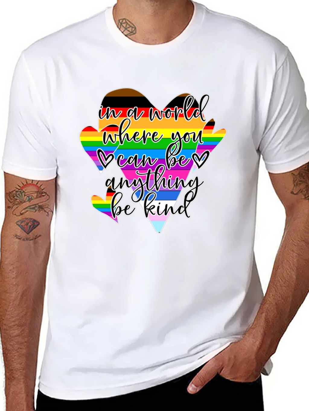 Kindness LGBTQ+ Heart Pride T-Shirt