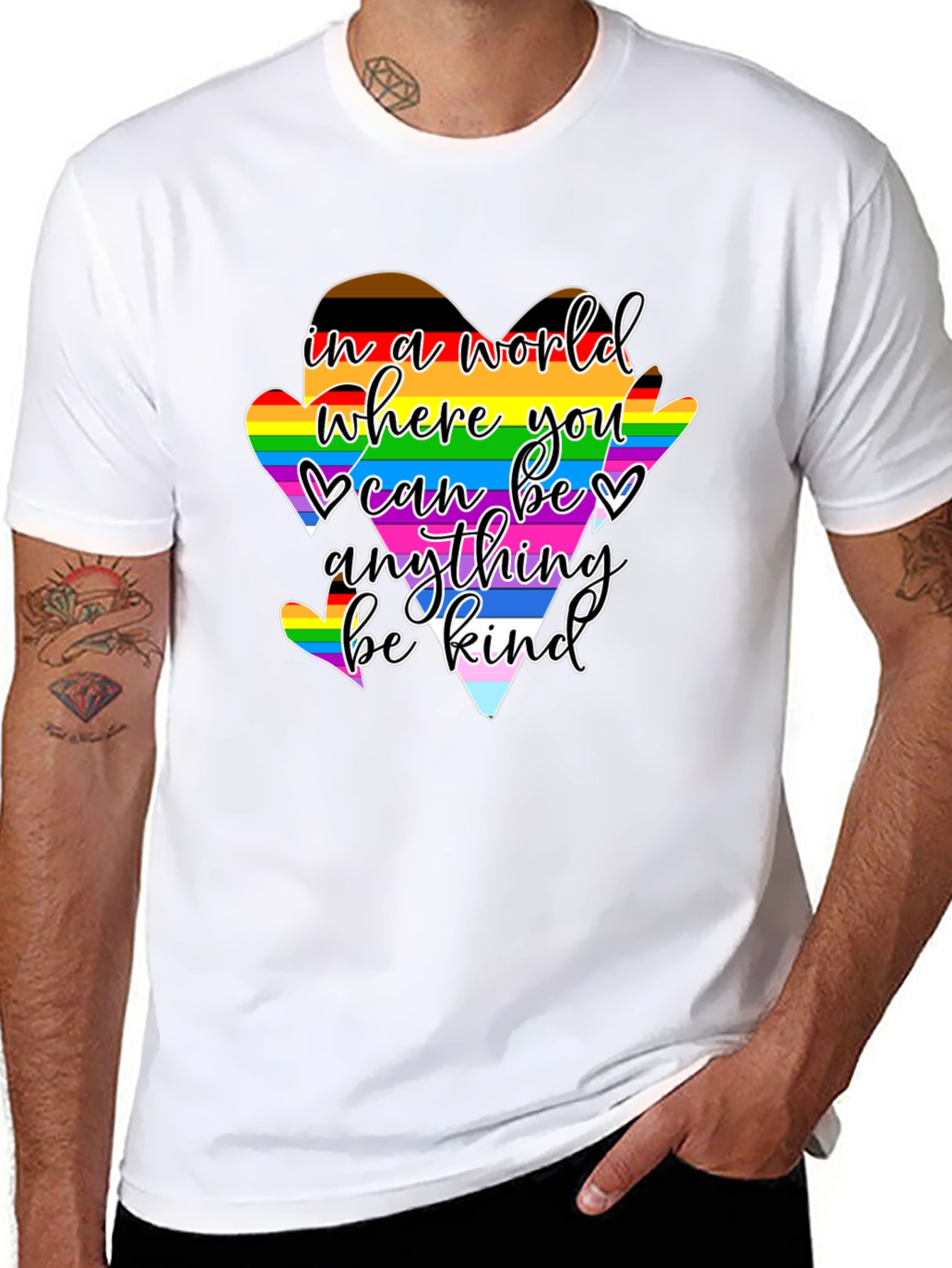 Kindness LGBTQ+ Heart Pride T-Shirt