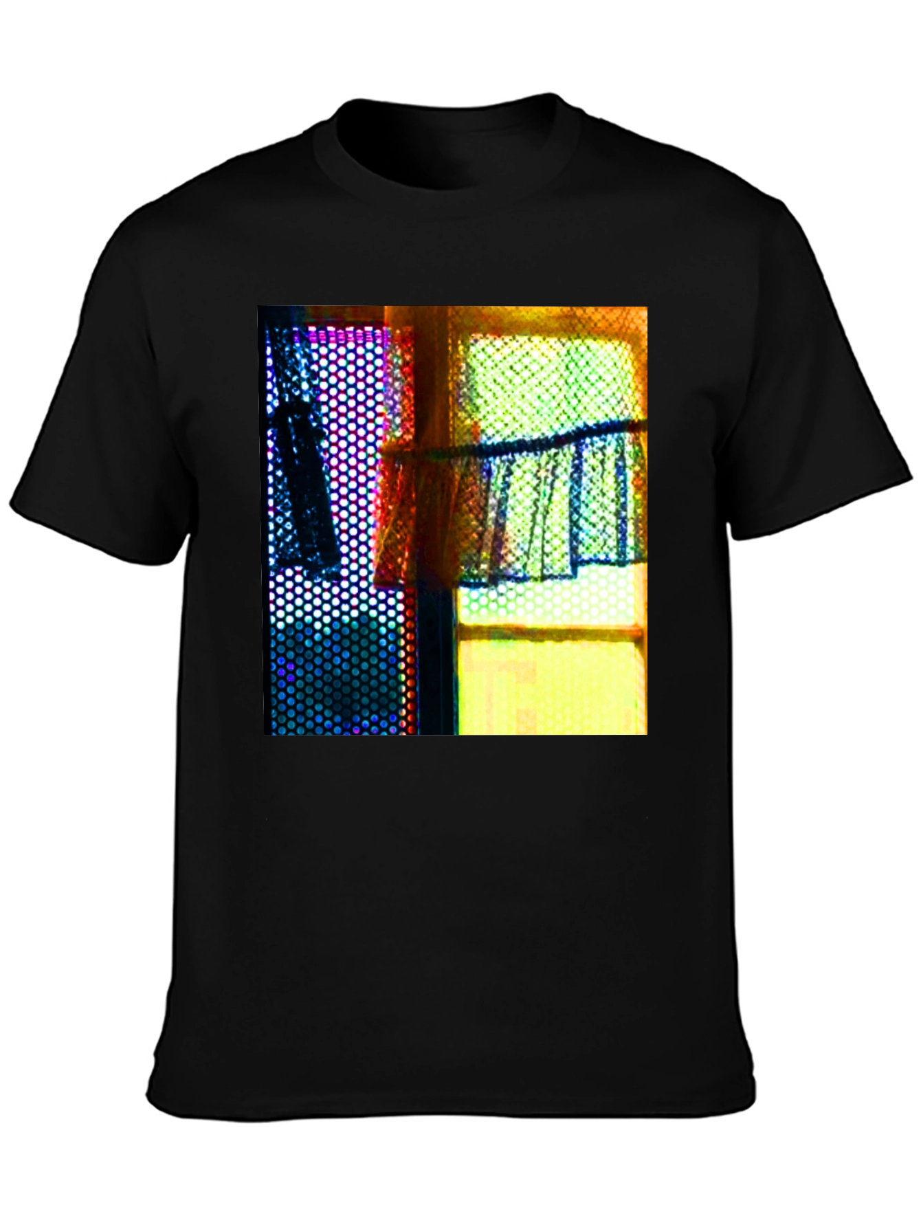 Abstract Window Graphic Tee - Artistic Print Shirt