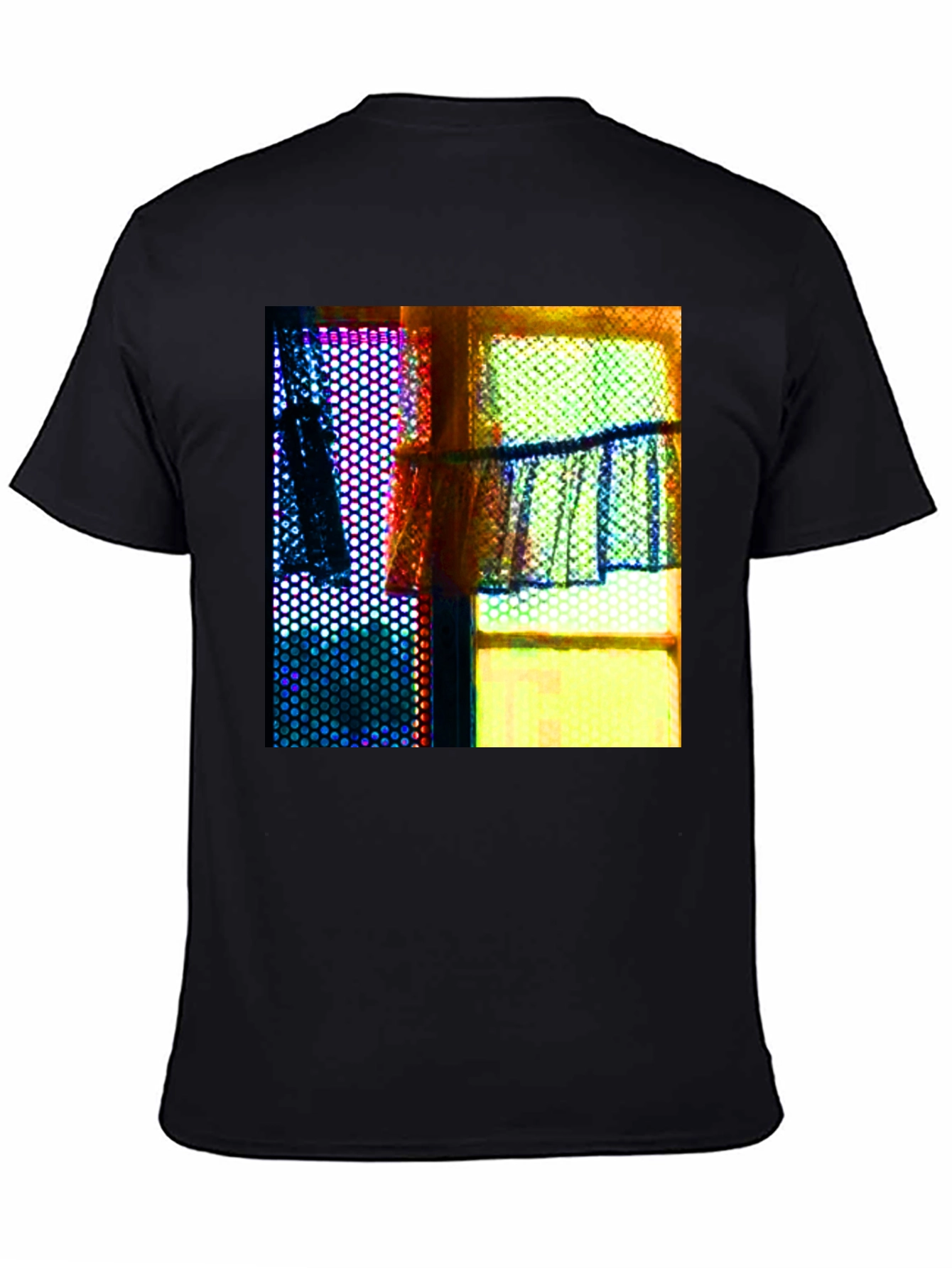 Abstract Window Graphic Tee - Artistic Print Shirt