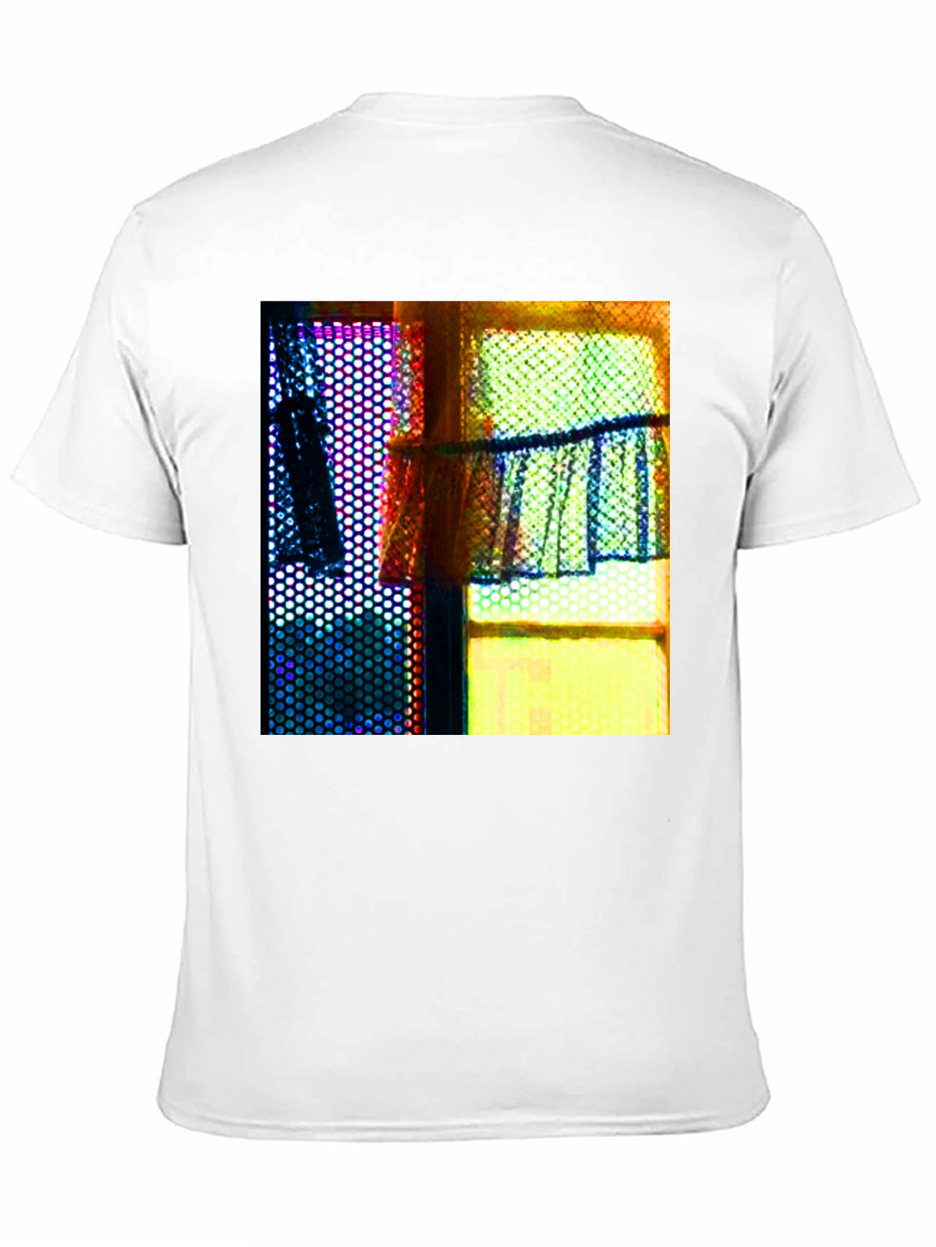 Abstract Window Graphic Tee - Artistic Print Shirt