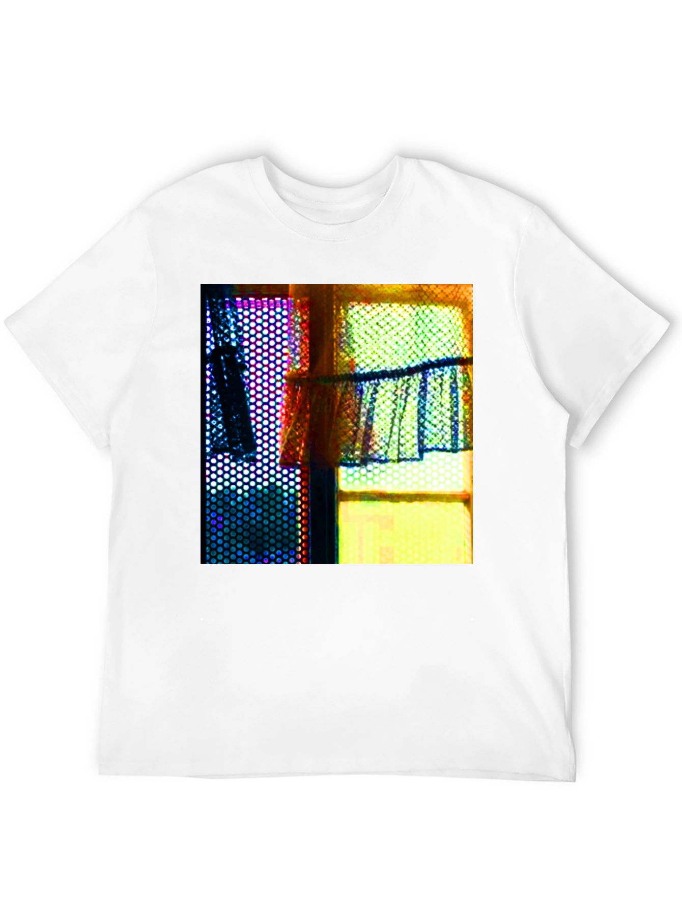 Abstract Window Graphic Tee - Artistic Print Shirt