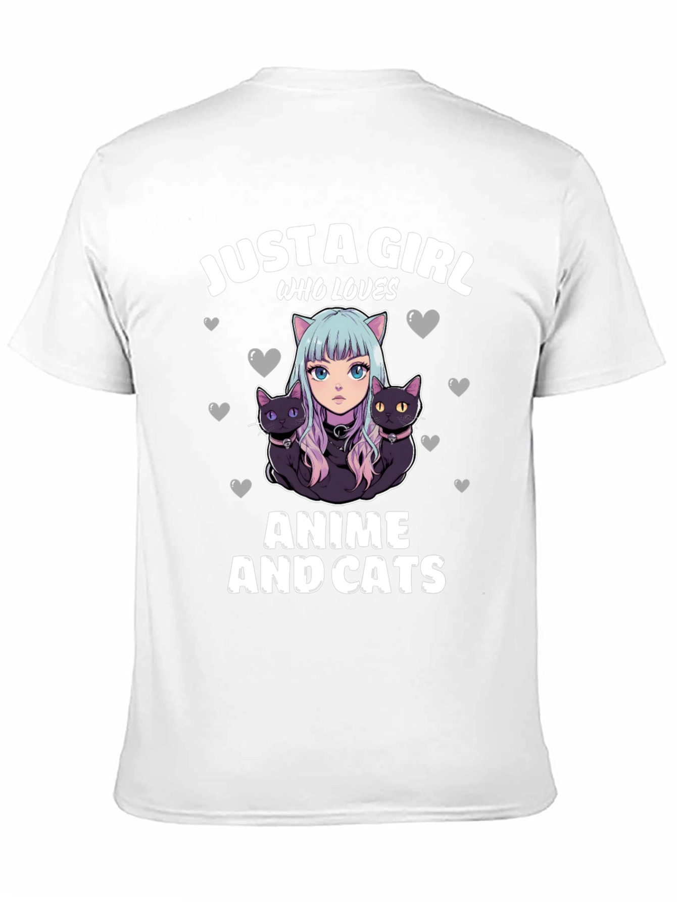 Anime and Cats T-Shirt: Just a Girl Who Loves