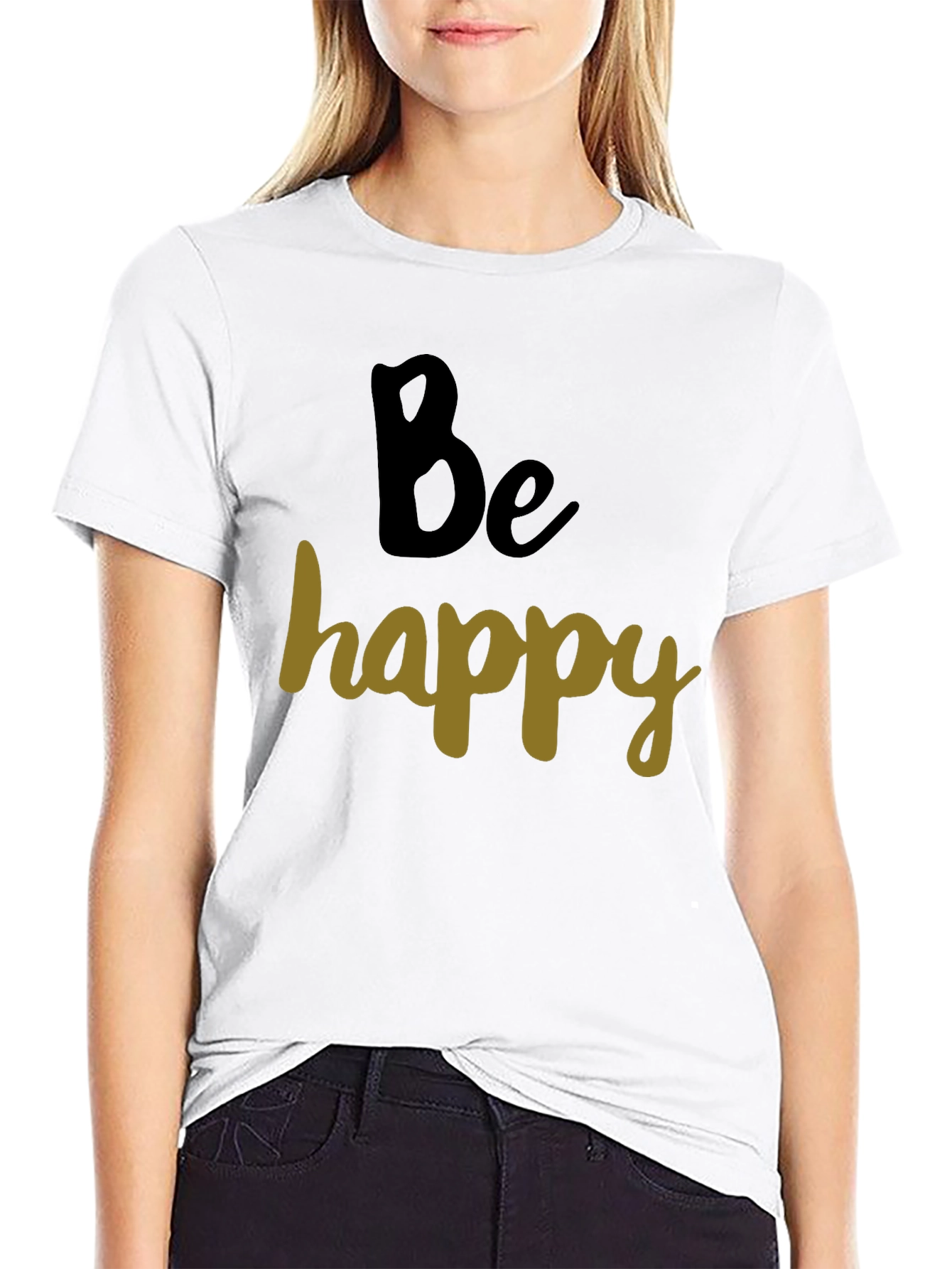 Be Happy Graphic Tee - Casual Comfort