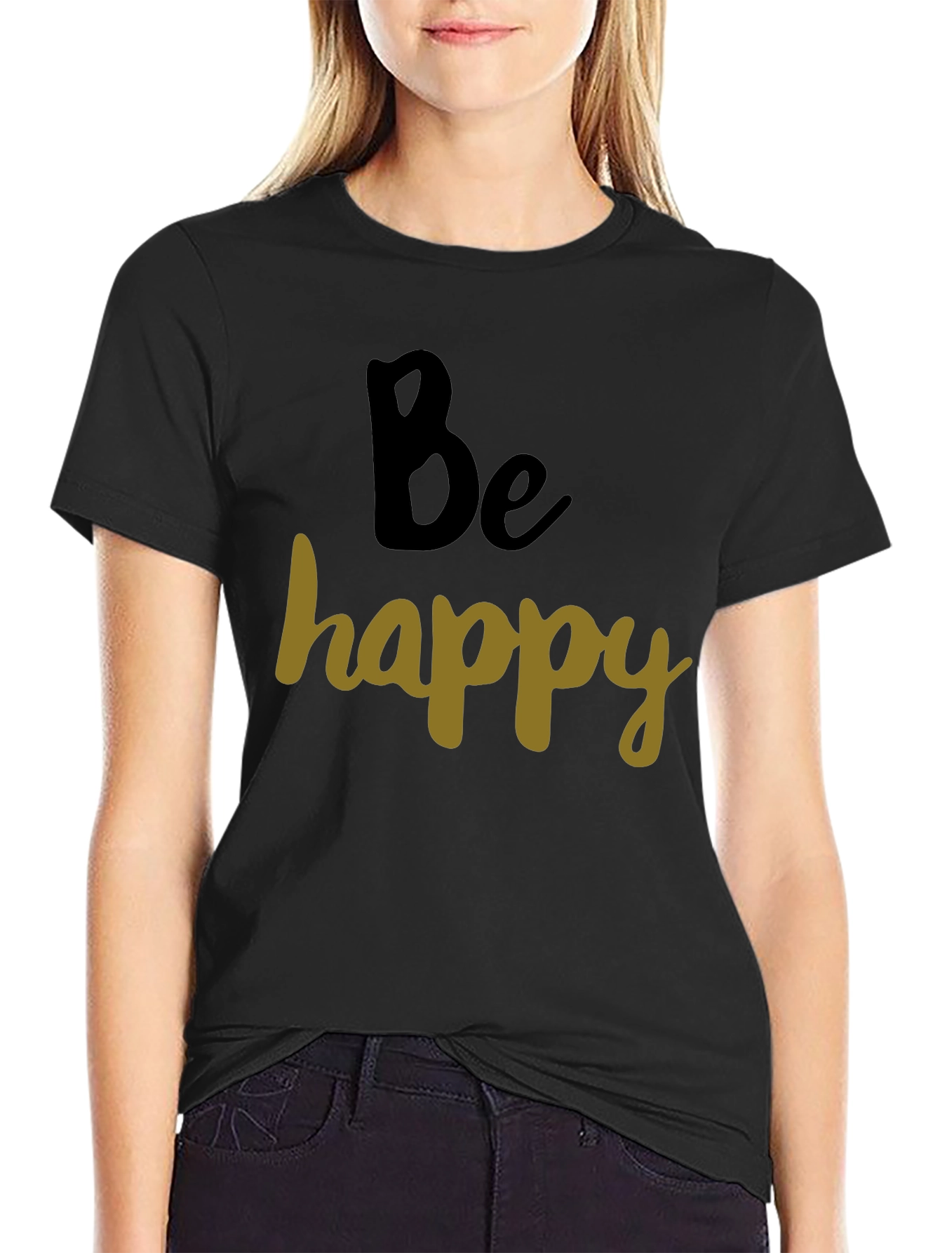 Be Happy Graphic Tee - Casual Comfort