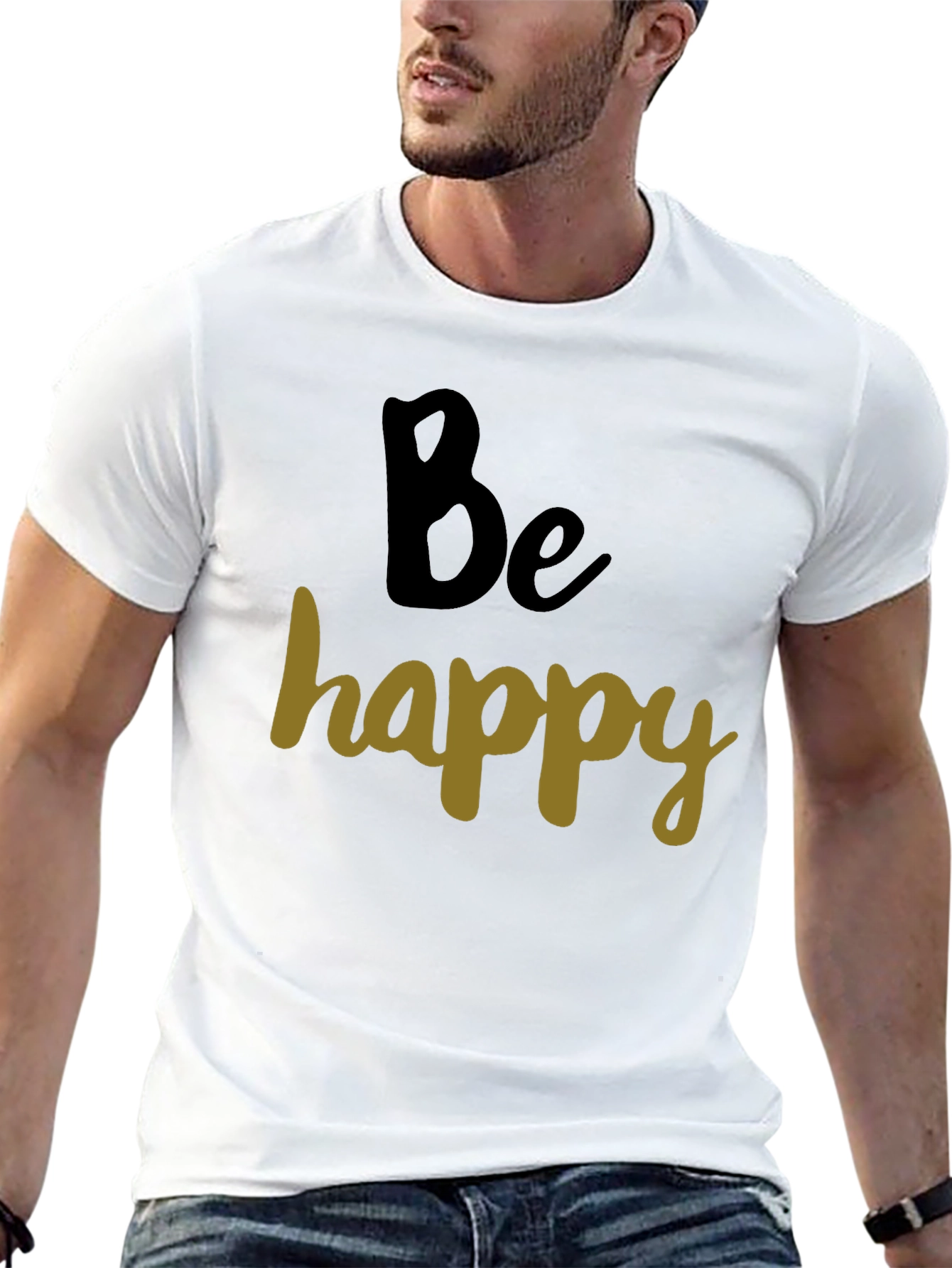 Be Happy Graphic Tee - Casual Comfort