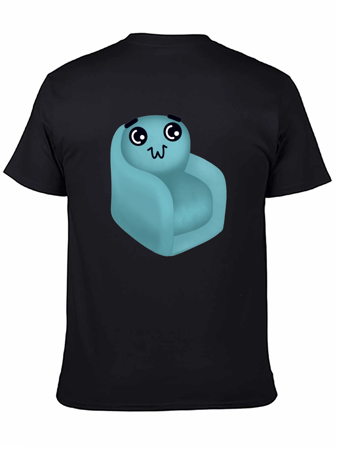 Cute Couch Character Black T-Shirt