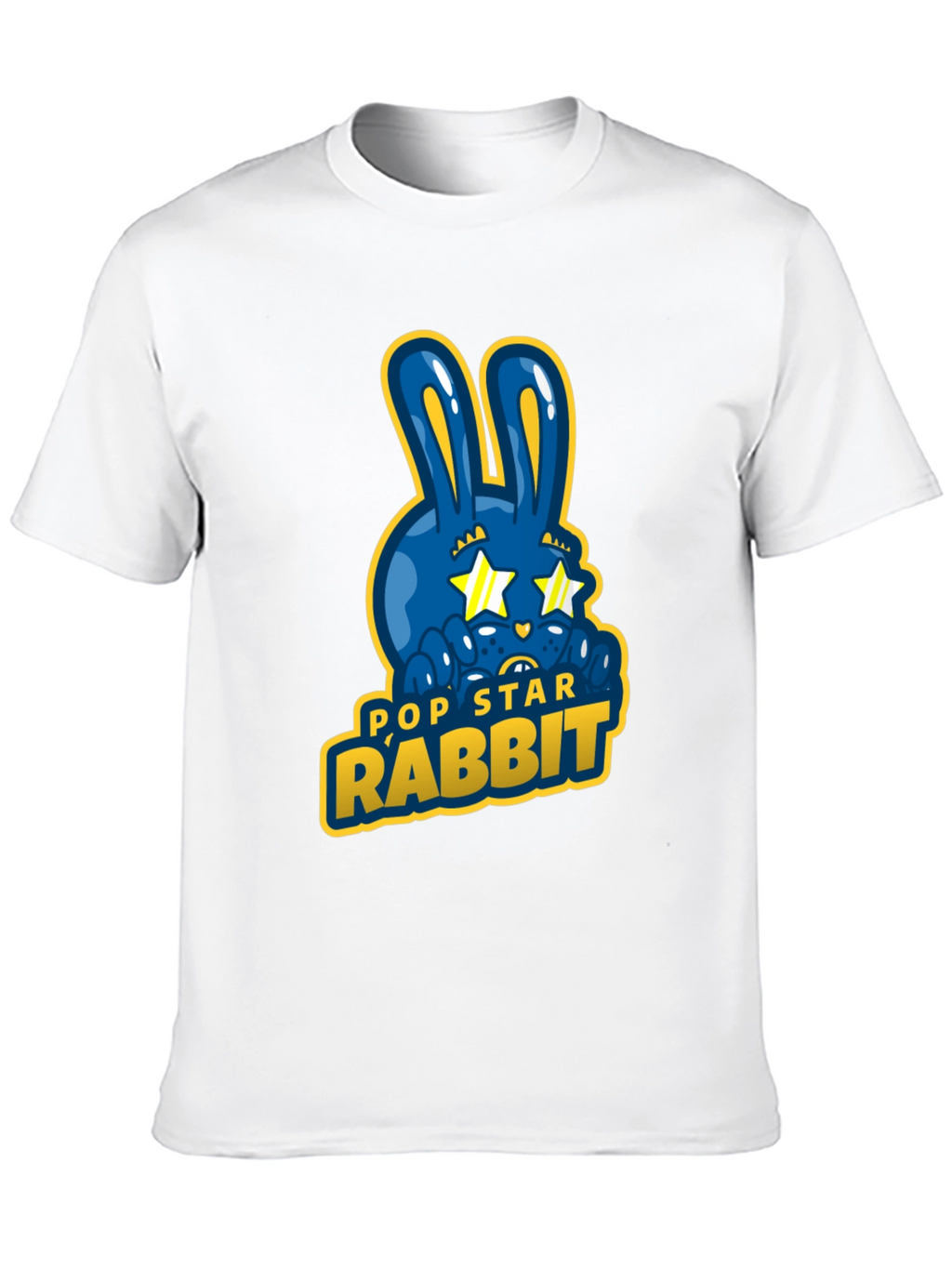 Pop Star Rabbit Graphic T-Shirt - Unique Design