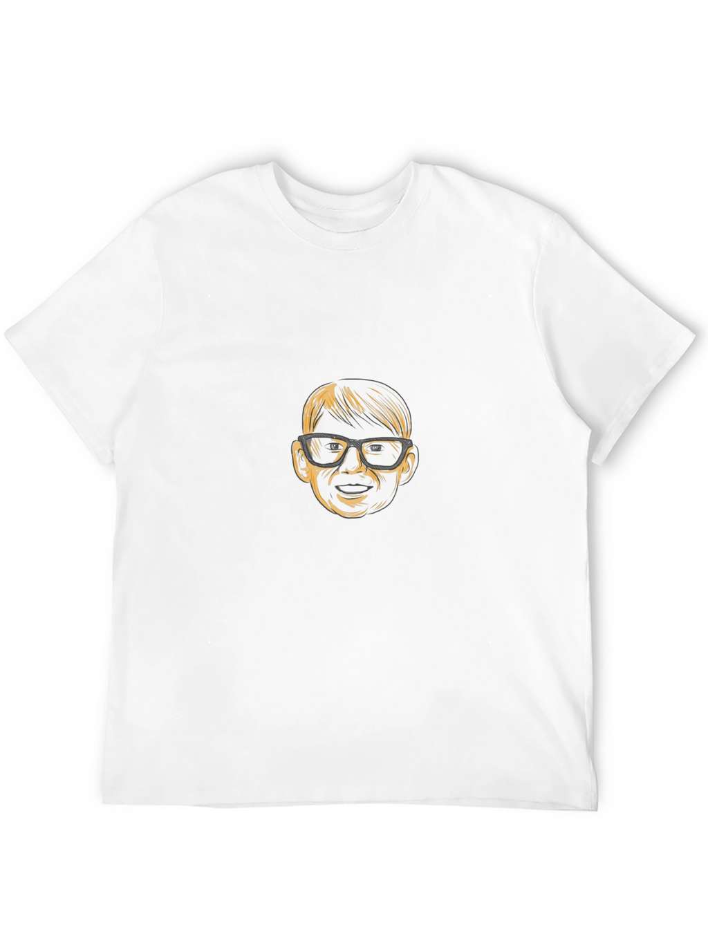 Funny Kid Face Graphic Black T-Shirt