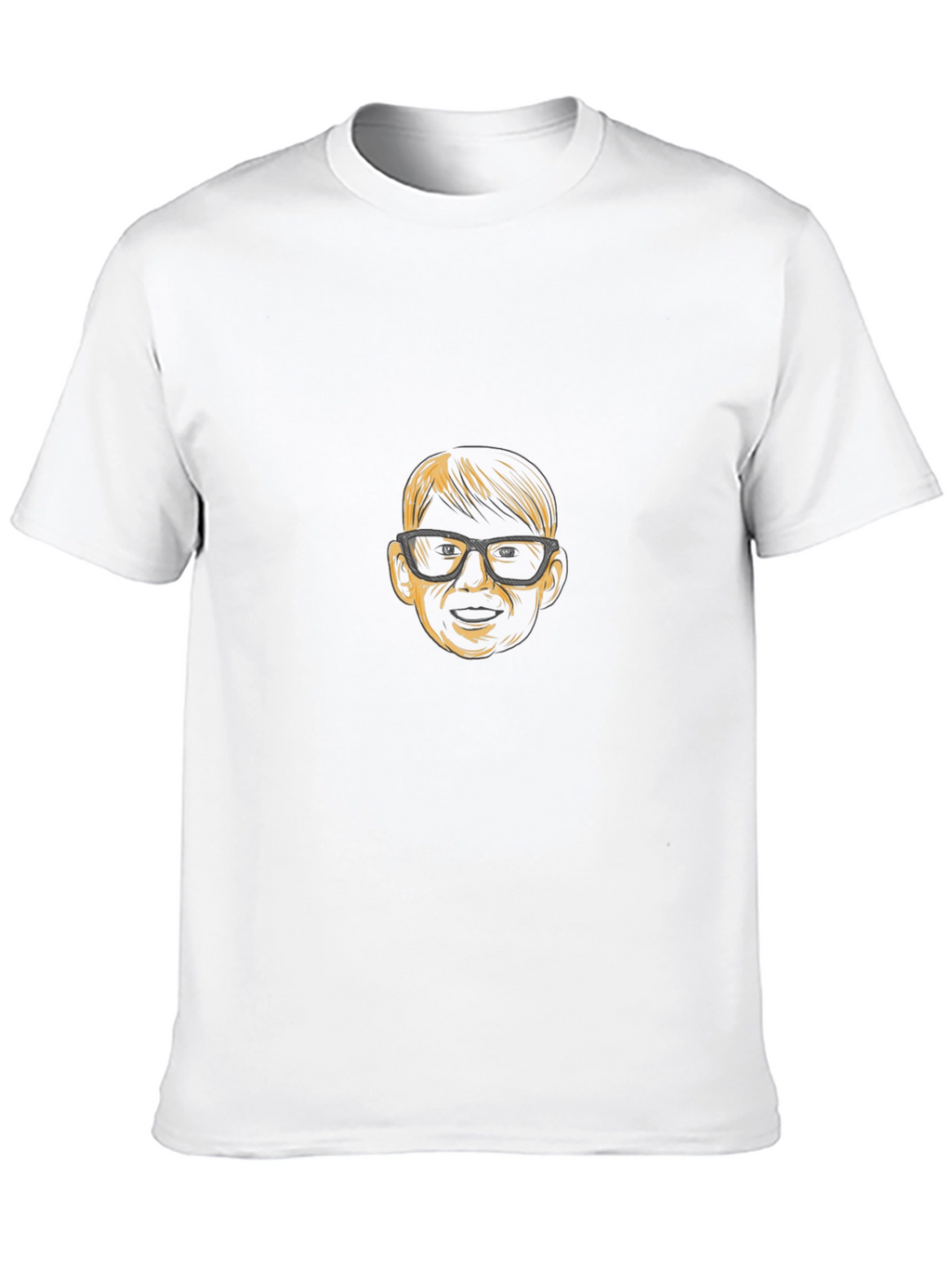Funny Kid Face Graphic Black T-Shirt