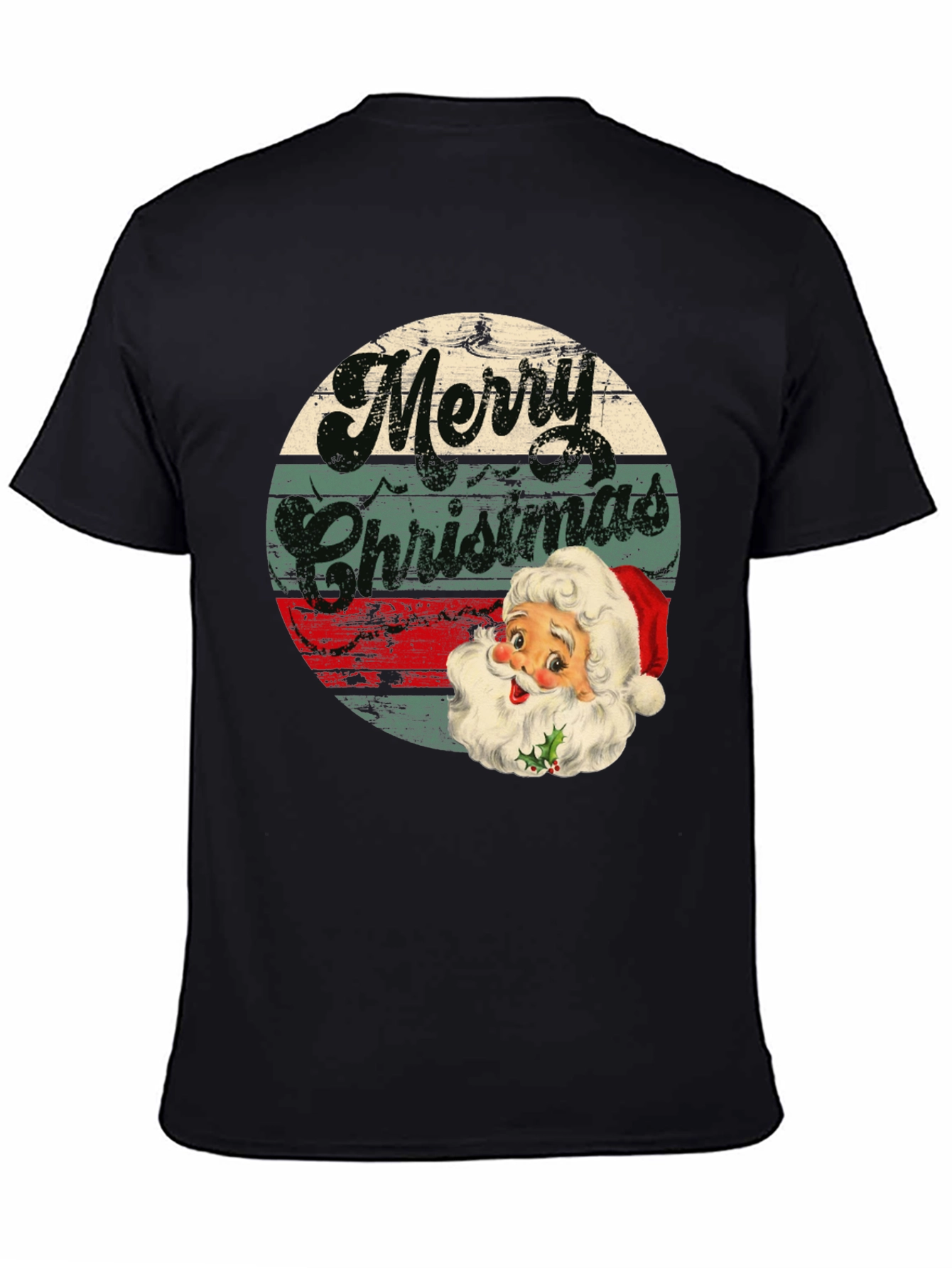 Vintage Merry Christmas Santa Graphic Tee