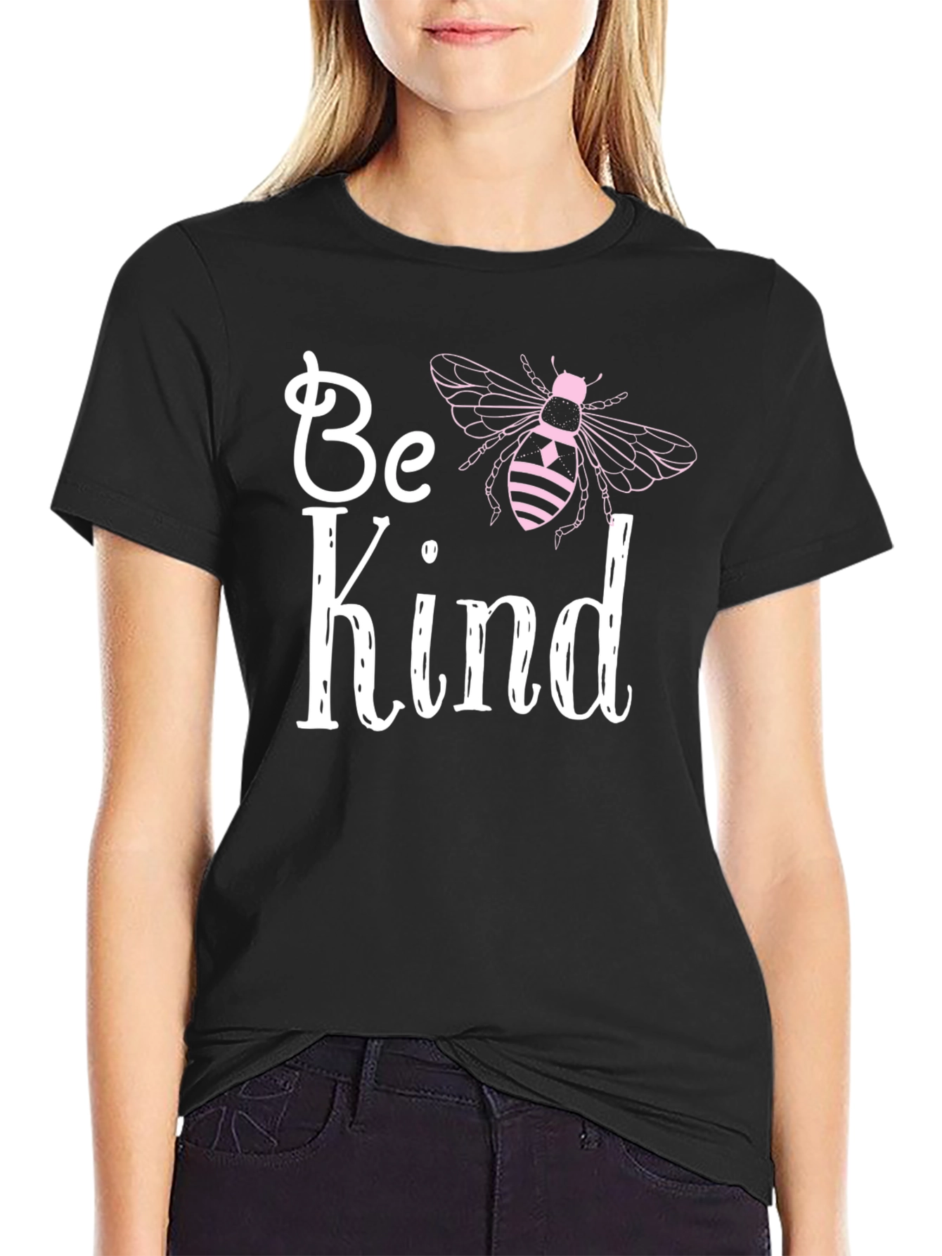 Be Kind Bee Graphic Tee - Black