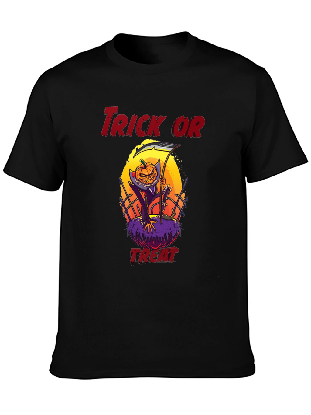 Halloween Trick or Treat Pumpkin Reaper T-Shirt