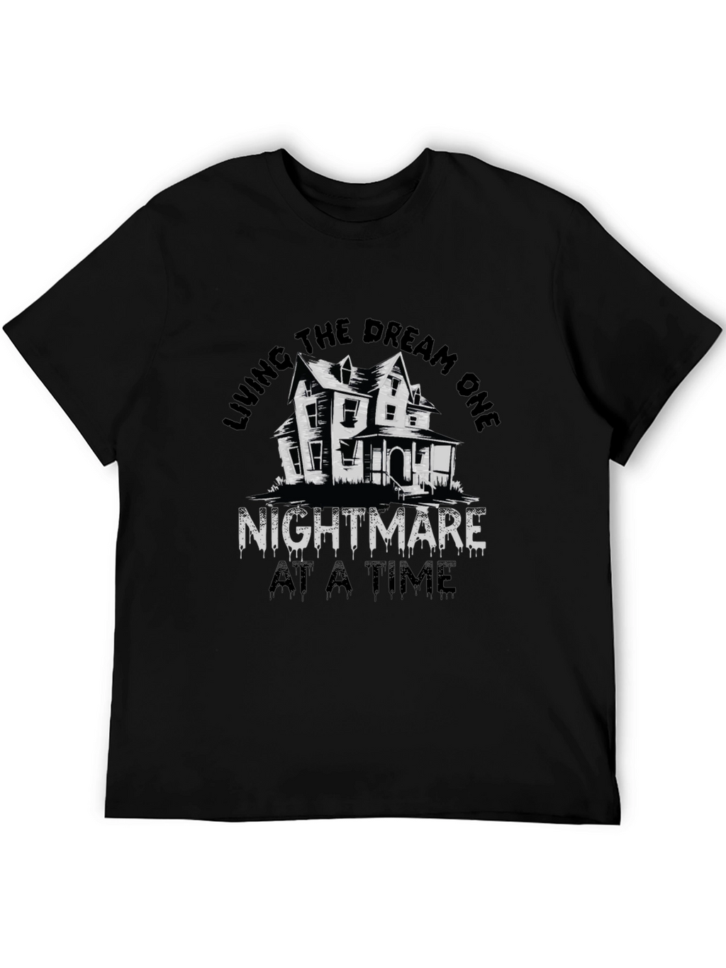 Nightmare Dream Tee - Spooky House Graphic T-Shirt