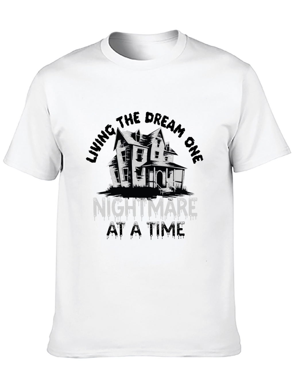Nightmare Dream Tee - Spooky House Graphic T-Shirt