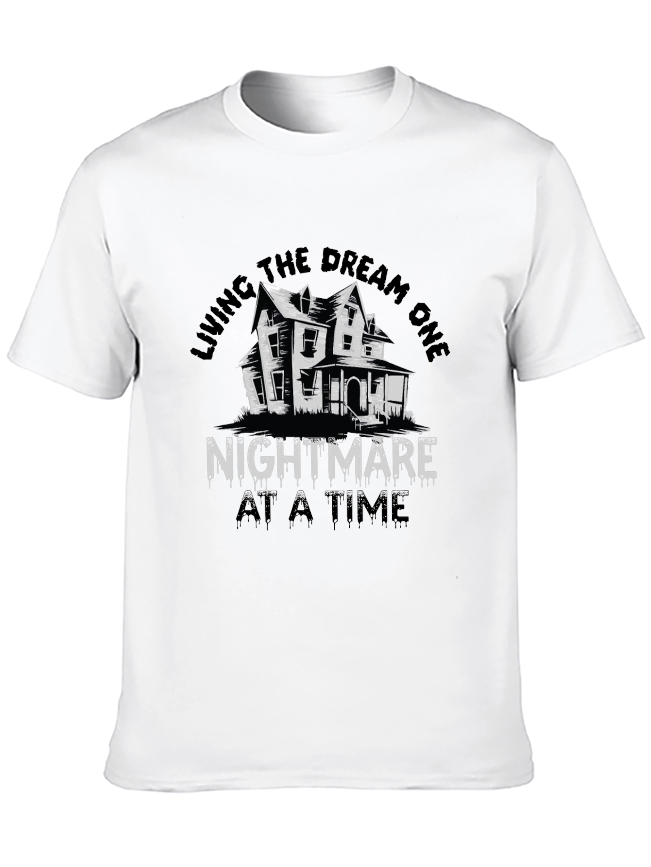 Nightmare Dream Tee - Spooky House Graphic T-Shirt