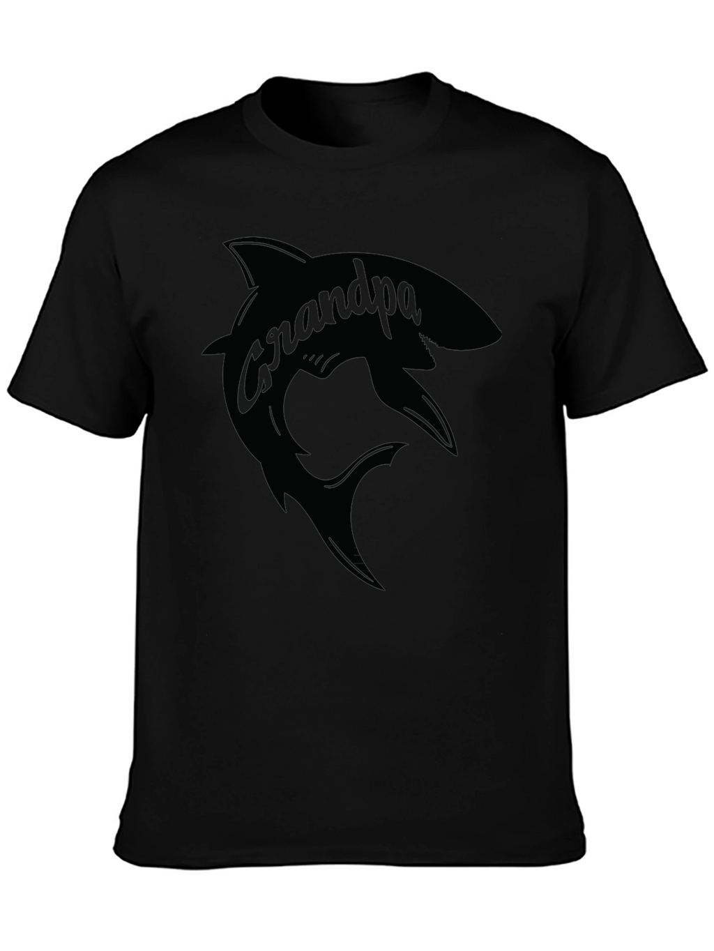 Grandpa Shark Graphic T-Shirt - Mens Black Tee