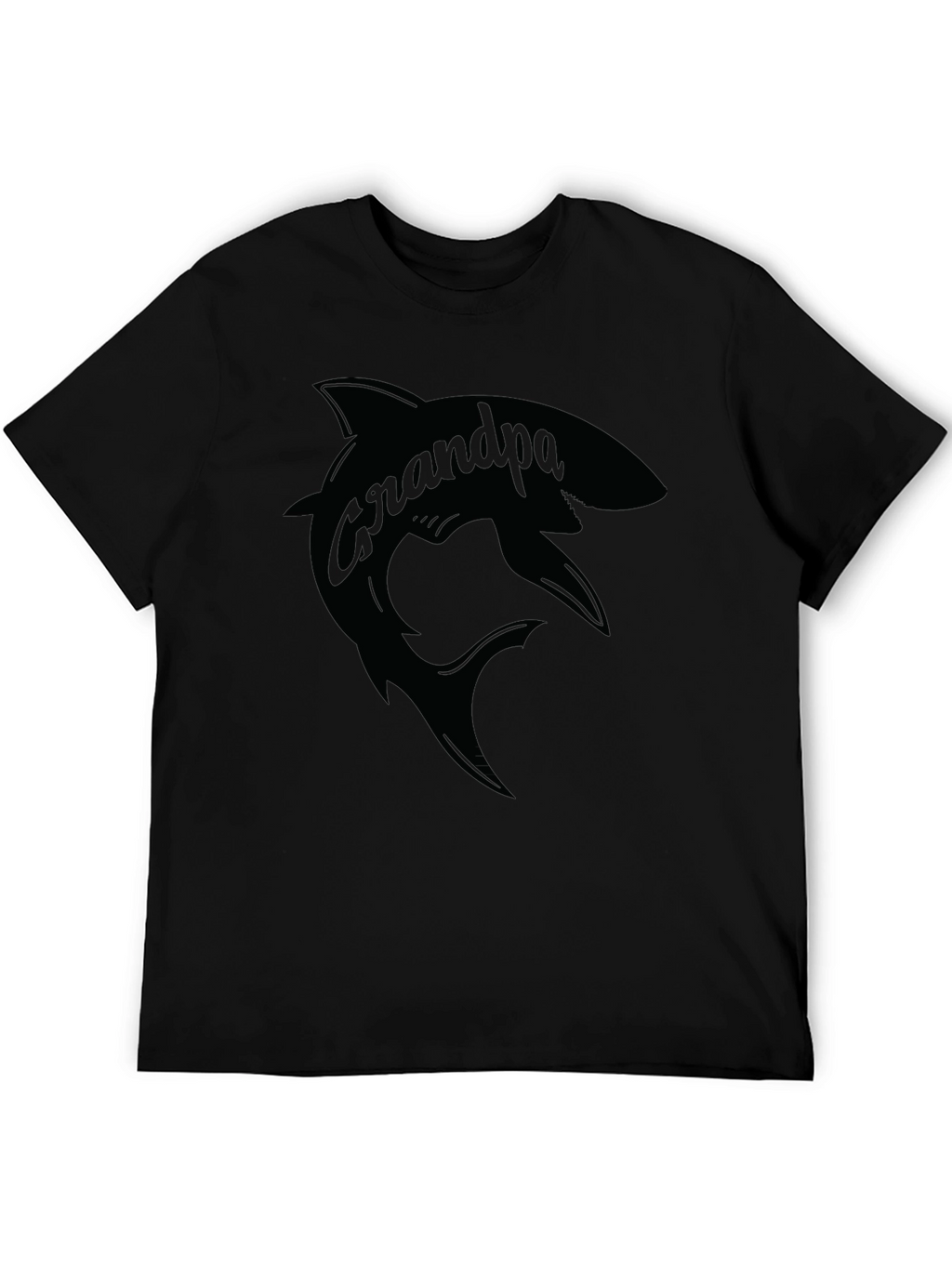Grandpa Shark Graphic T-Shirt - Mens Black Tee