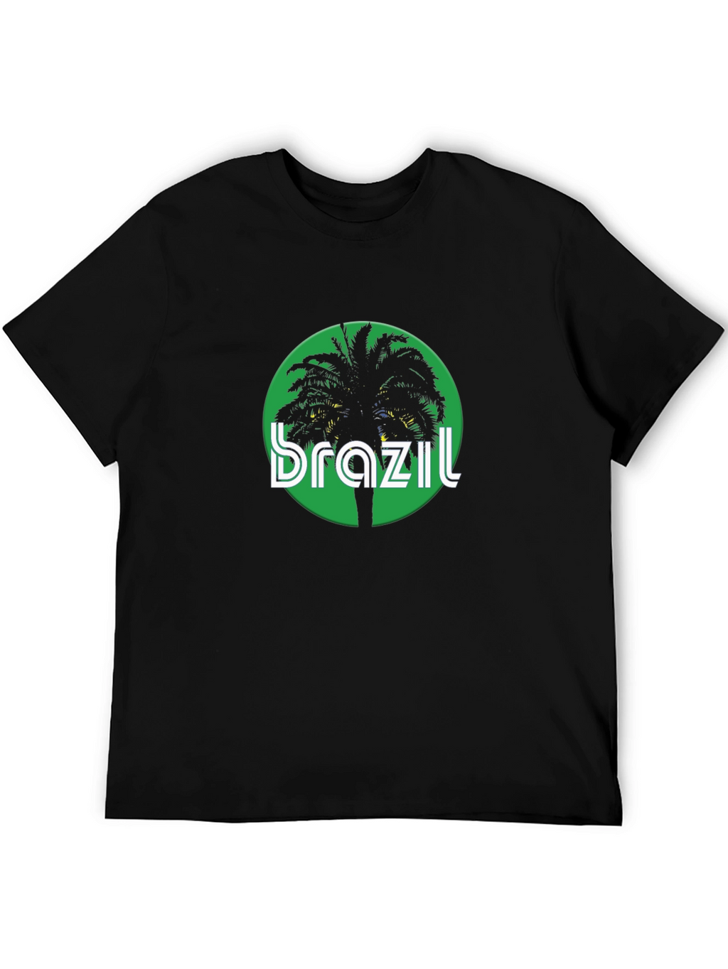 Brazil Palm Tree Graphic Tee - Black