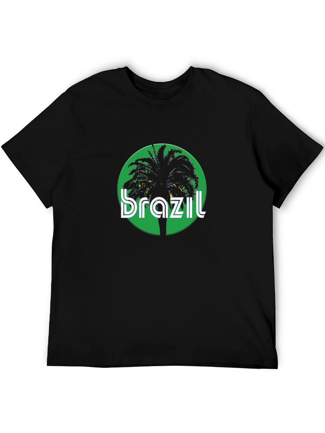 Brazil Palm Tree Graphic Tee - Black