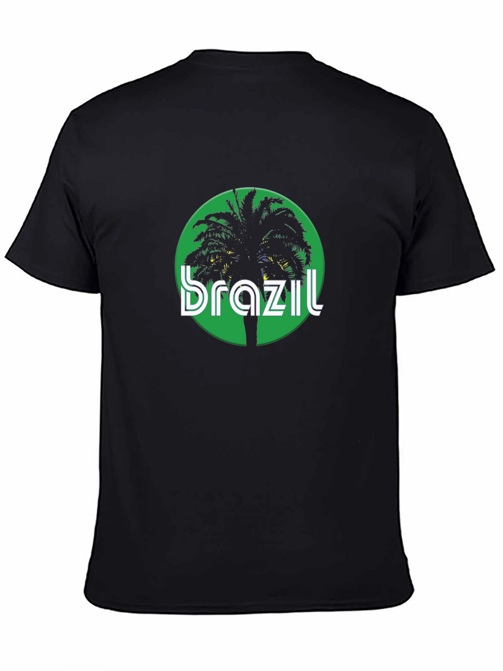 Brazil Palm Tree Graphic Tee - Black