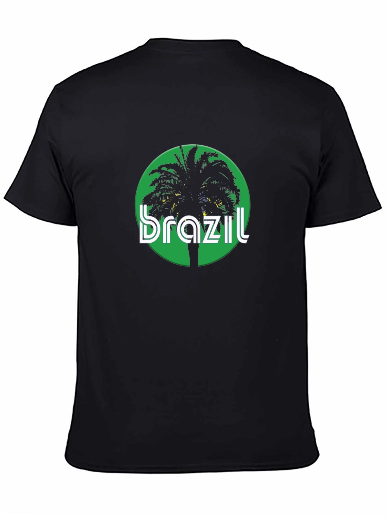 Brazil Palm Tree Graphic Tee - Black