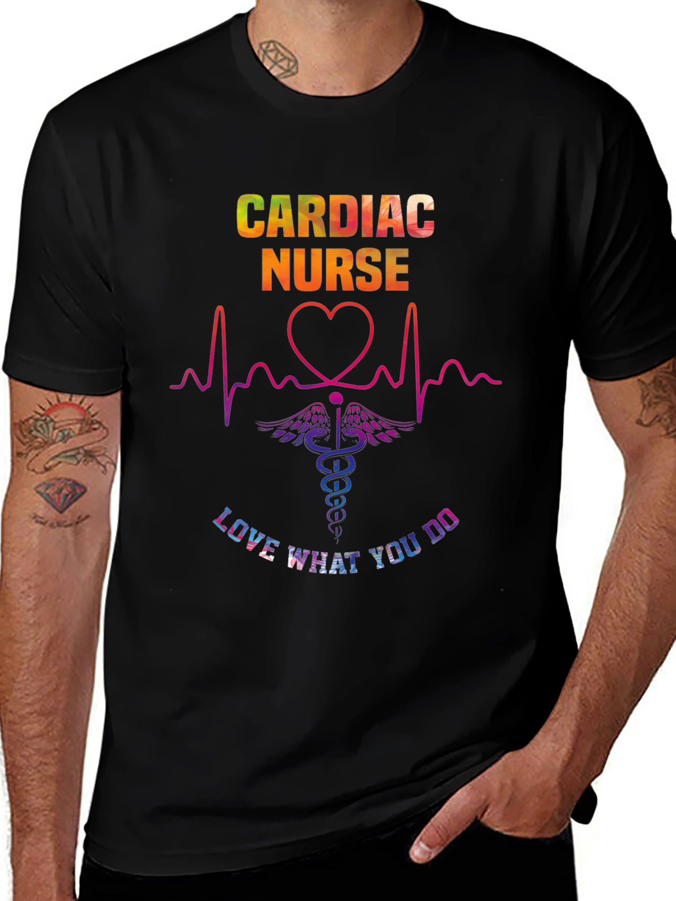 Cardiac Nurse Graphic Tee - Love What You Do!