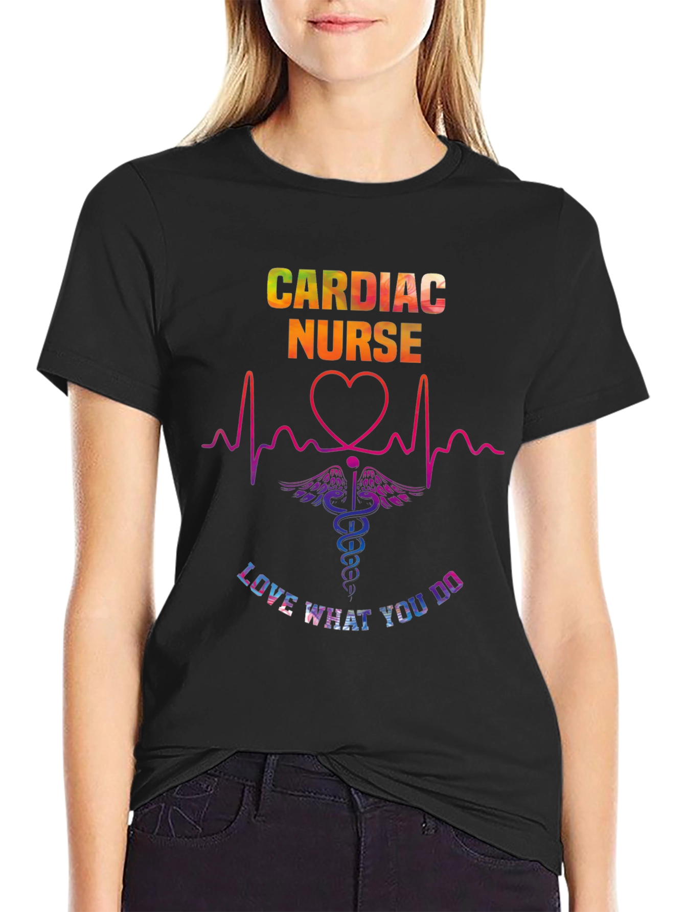 Cardiac Nurse Graphic Tee - Love What You Do!