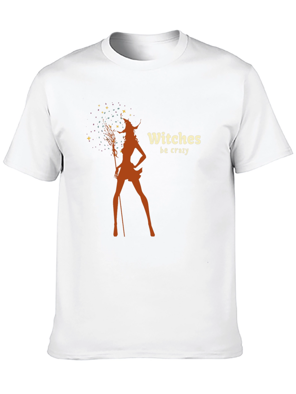 Witches Be Crazy Graphic Tee - Black Cotton T-Shirt